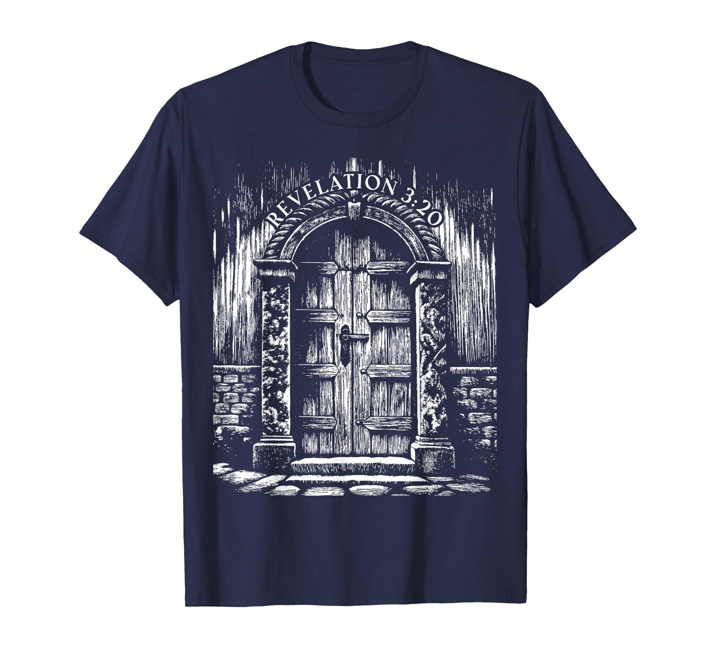 Revelation 3:20 I Stand at The Door and Knock - Jesus Quote T-Shirt