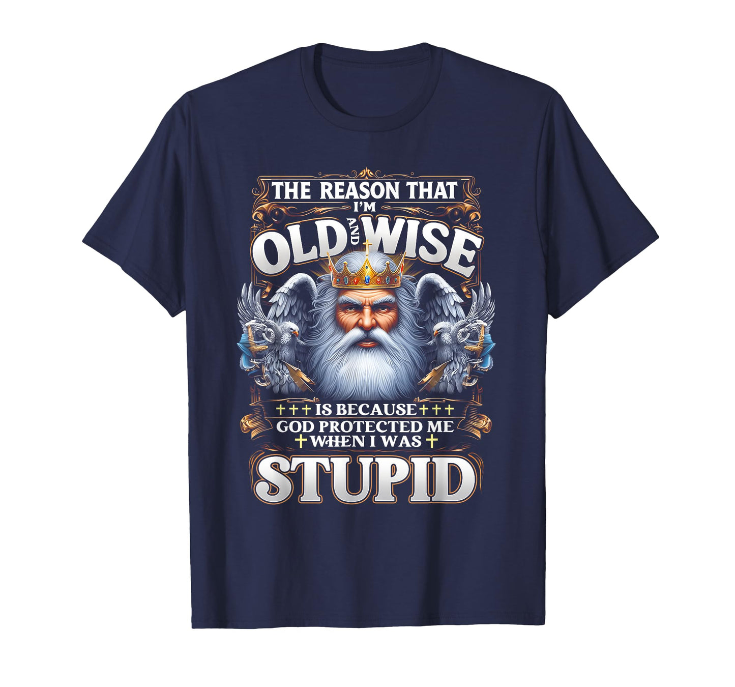 Im Old Wise God Protected Me When I Was Young And Stupid T-Shirt