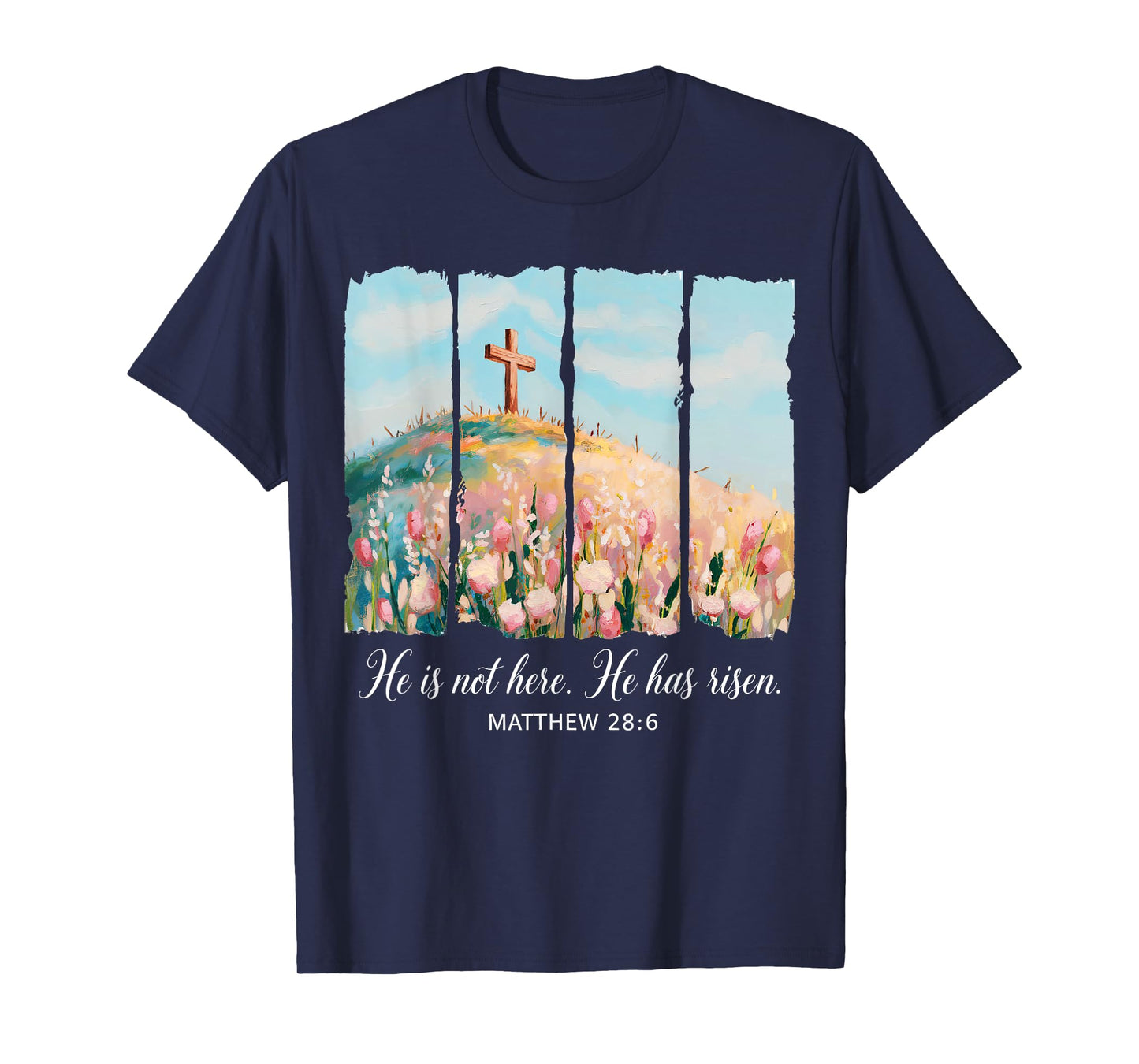 He is Risen Happy Easter Jesus Christian Women Girls Kids T-Shirt