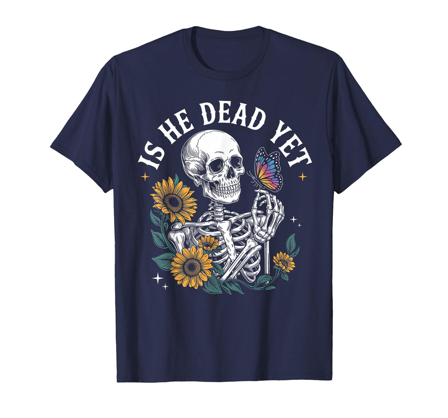 Is-He-Vintage-Dead-Yet Cool Design Skeleton Men Women T-Shirt
