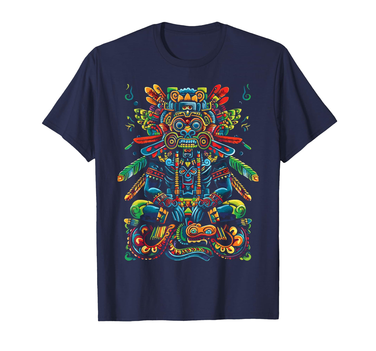 Aztec God Aztec Culture Mayan Indigenous Tlaloc Statue T-Shirt
