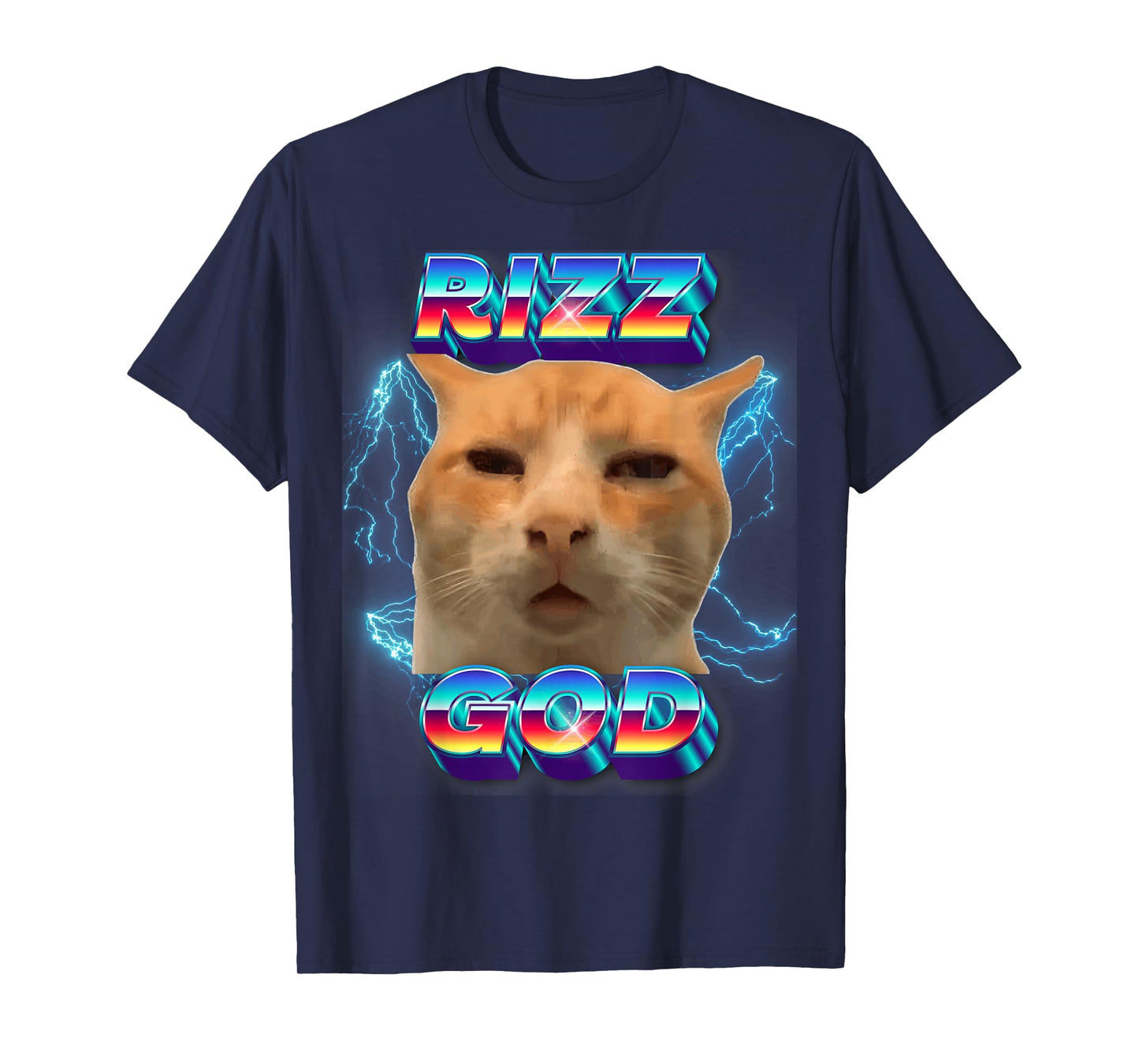 Rizz God Cat Meme Funny Memes Internet Memes Gen-Z Memes Kid T-Shirt