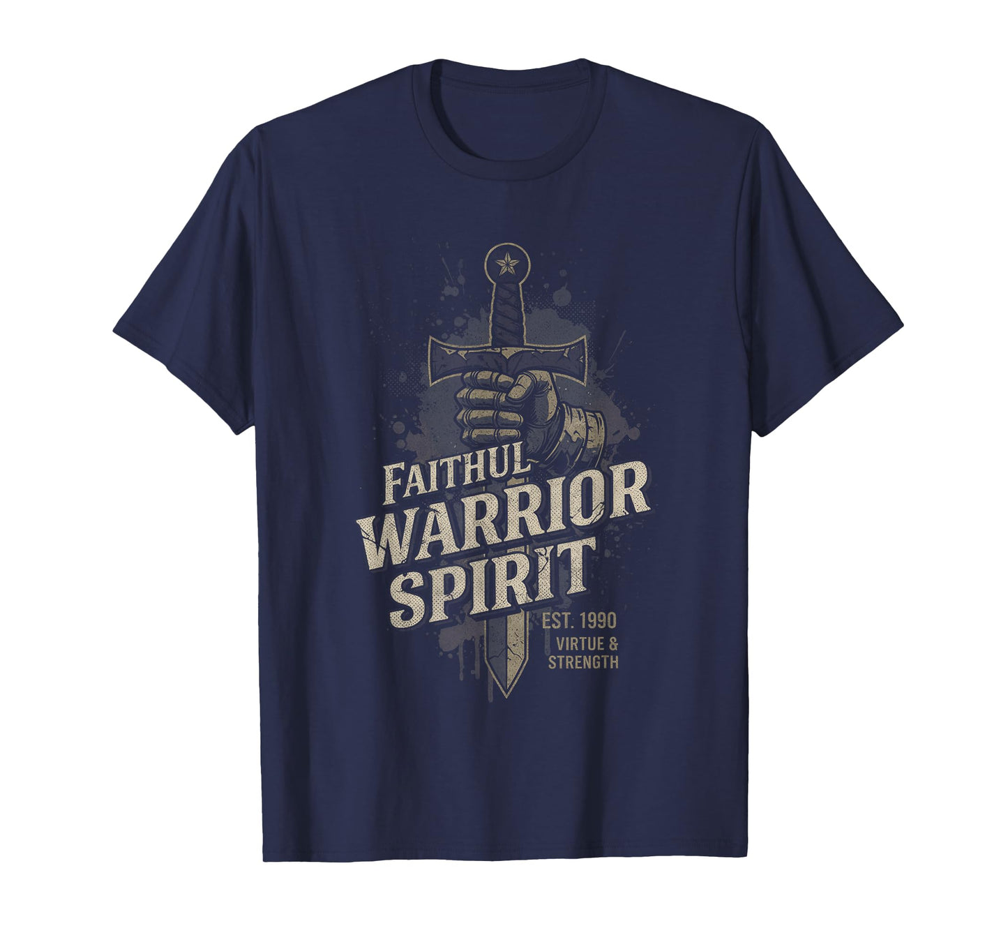 Faithful Warrior Spirit Medieval Knight Sword Patriotic T-Shirt