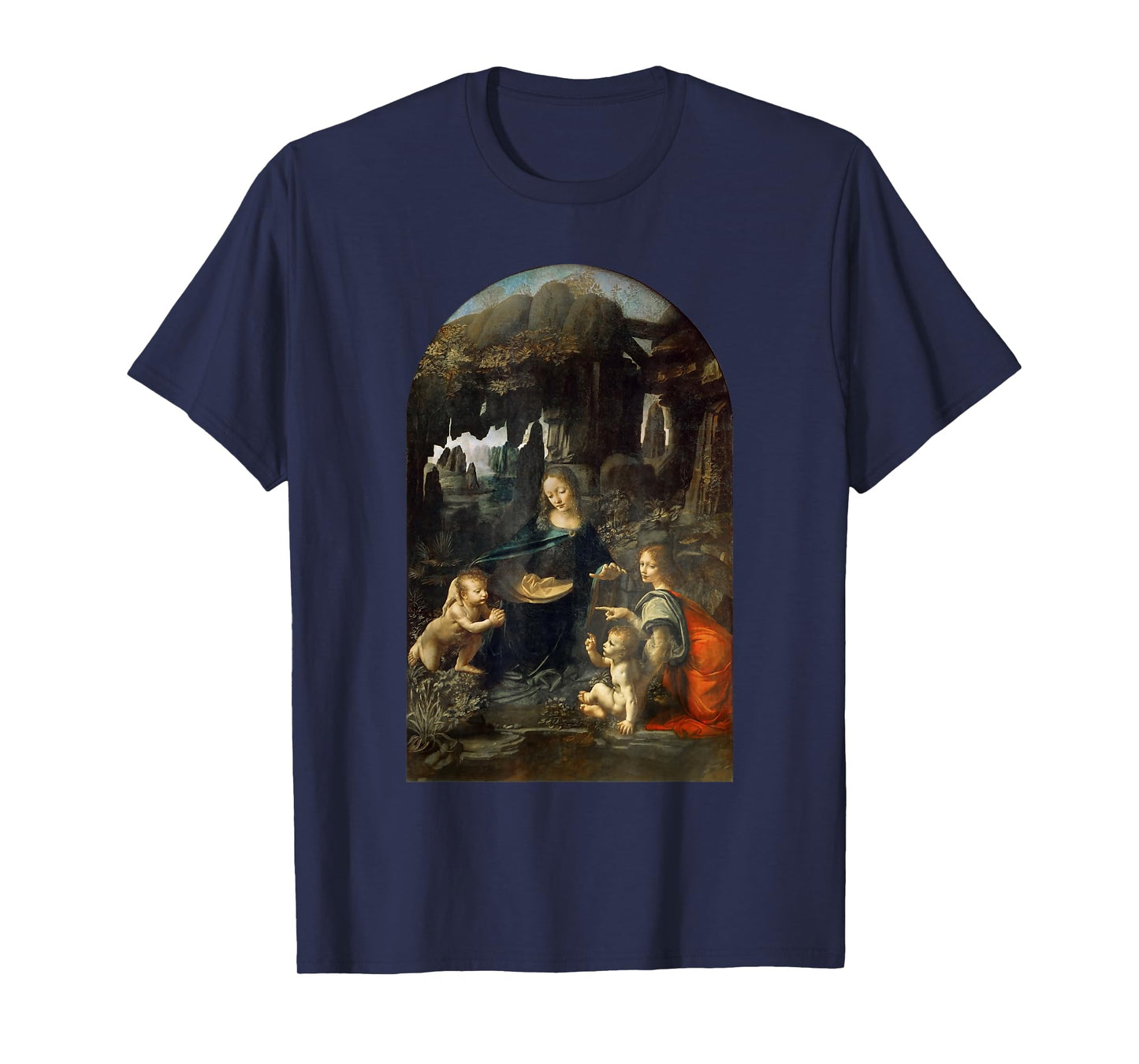 Virgin of the Rocks by Leonardo da Vinci T-Shirt