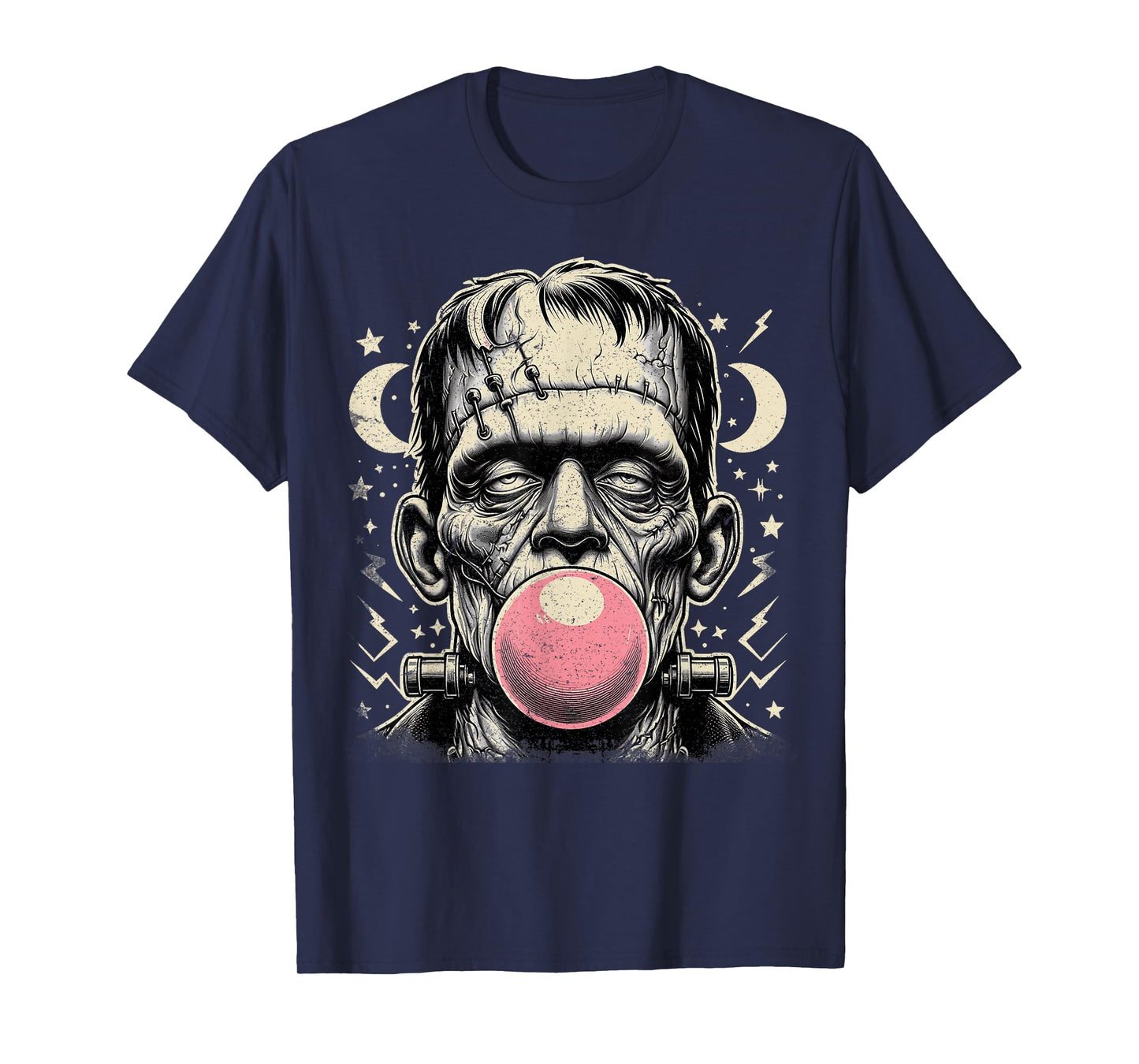 Funny Frankenstein Monster Bubble Gum Vintage Halloween Men T-Shirt