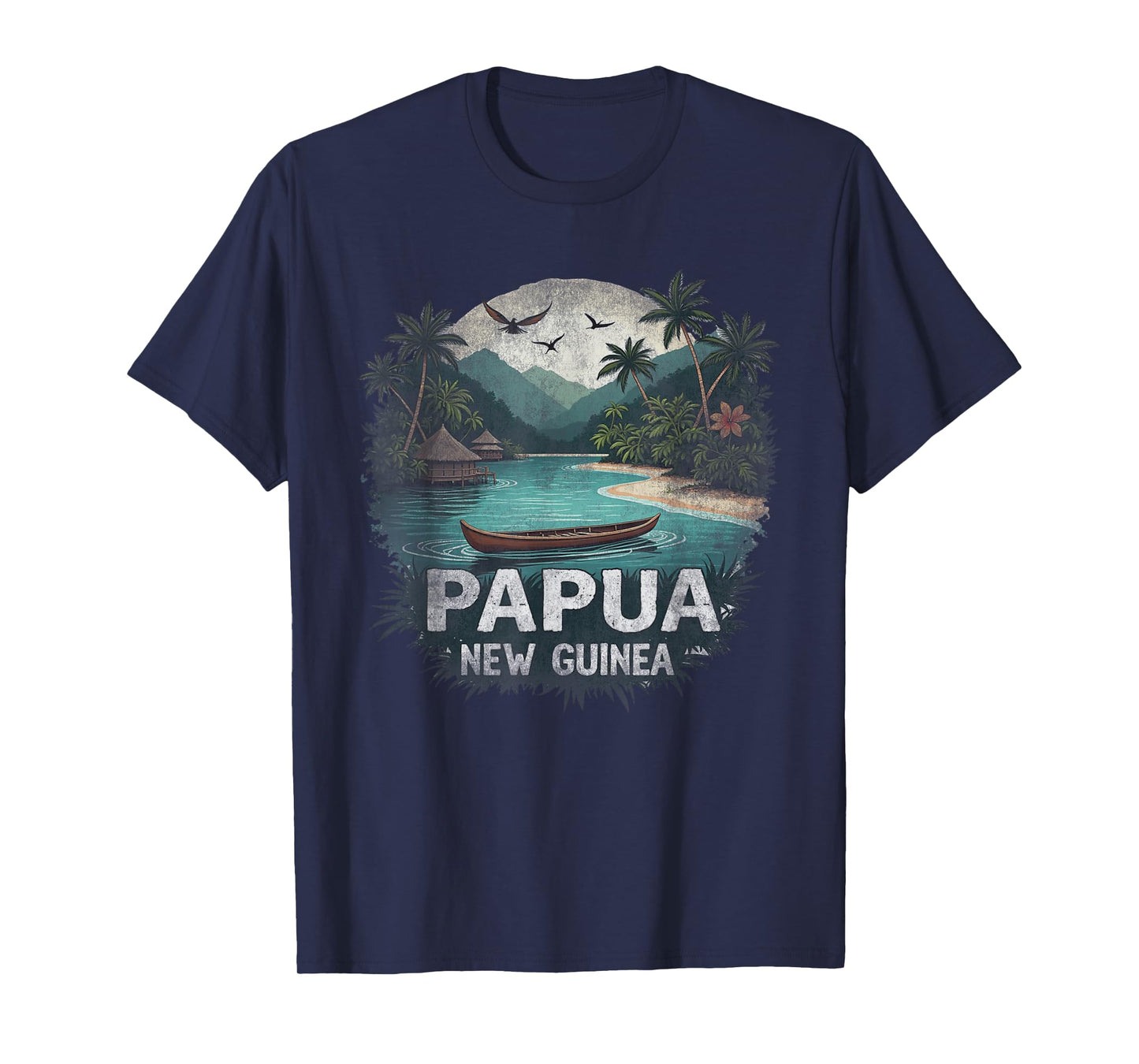 Retro Papua New Guinea Landscape Vintage Souvenir T-Shirt