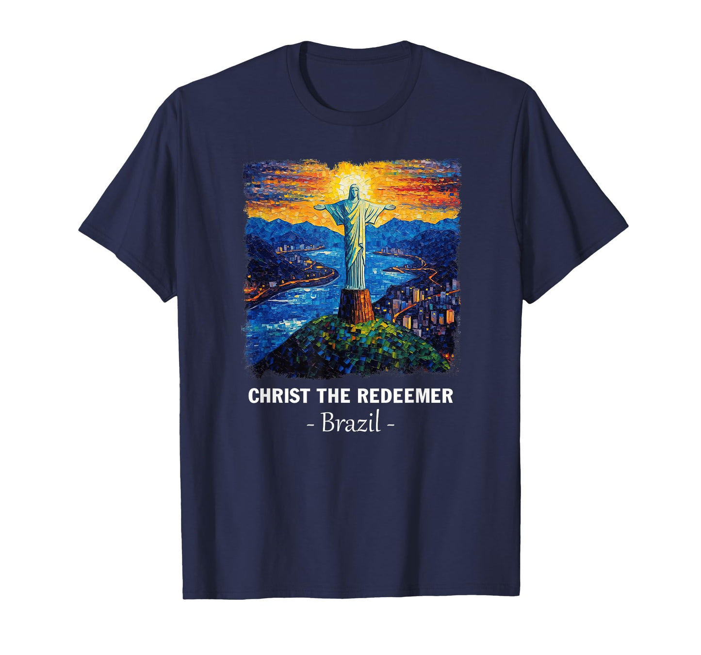 Beautiful Christ the Redeemer Brazil Ancient Wonder World T-Shirt