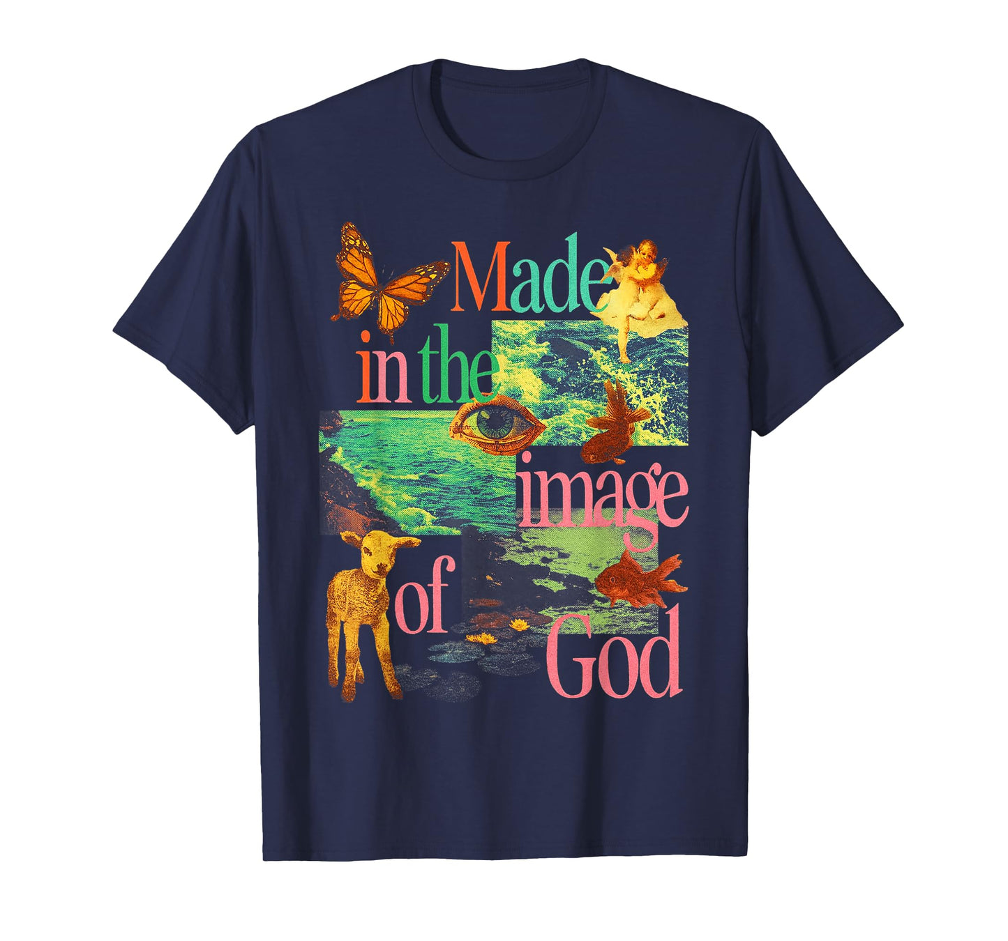 Made in The Image of God Faith Jesus Christian Womens Mens T-Shirt