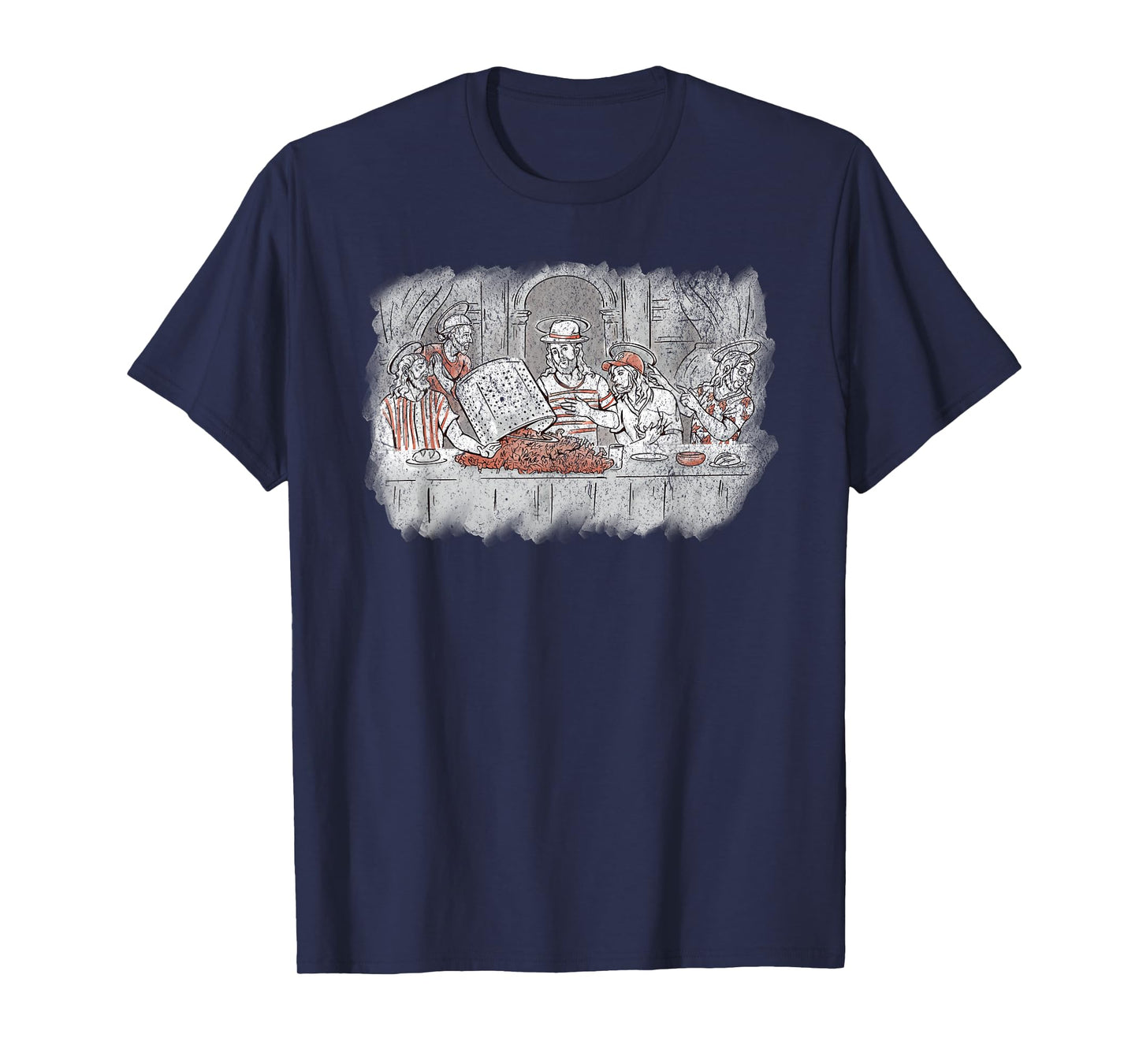 Last Supper Crab Boil Crawfish Funny Jesus Christian God T-Shirt
