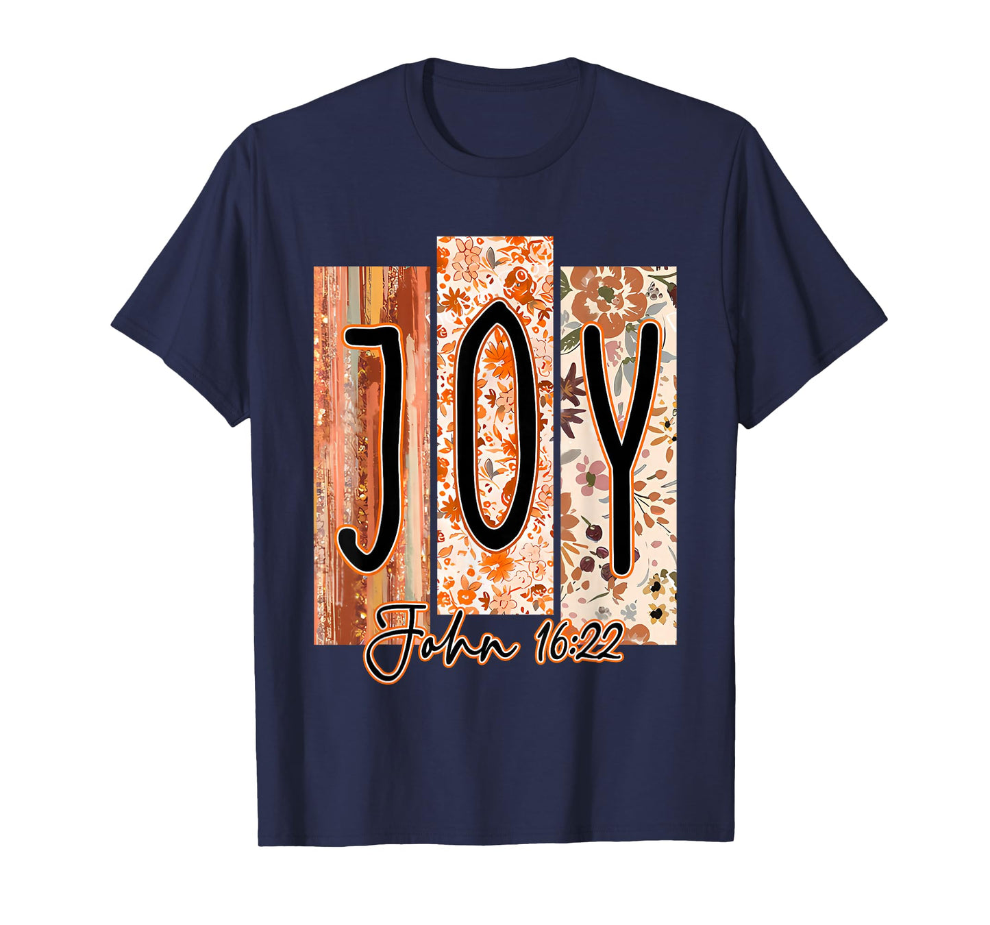 Joy Bible Verse Preppy Fall Christian Faith Pumpkin Spice T-Shirt