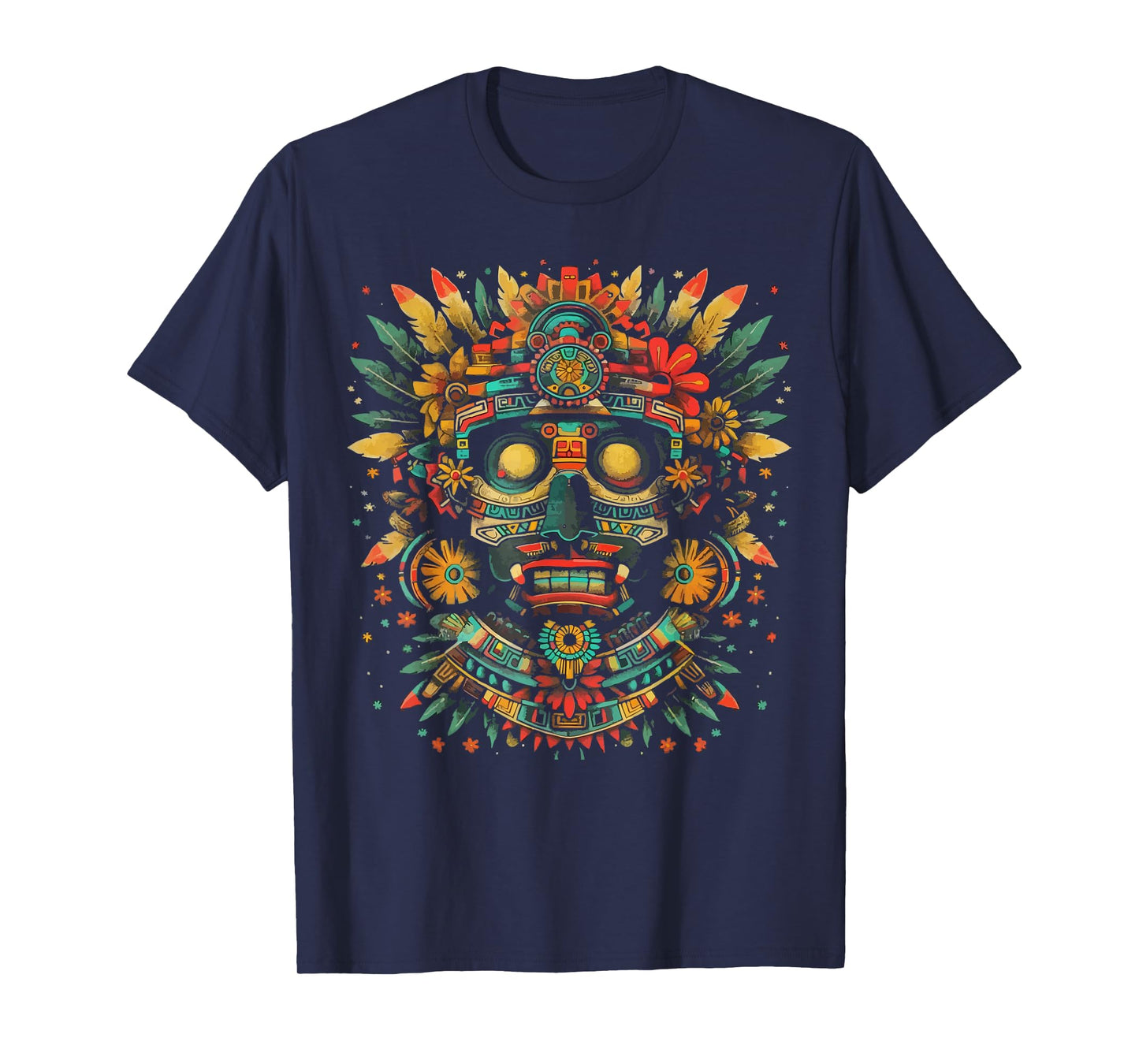 Aztec God Aztec Culture Mayan Indigenous Tlaloc Statue T-Shirt