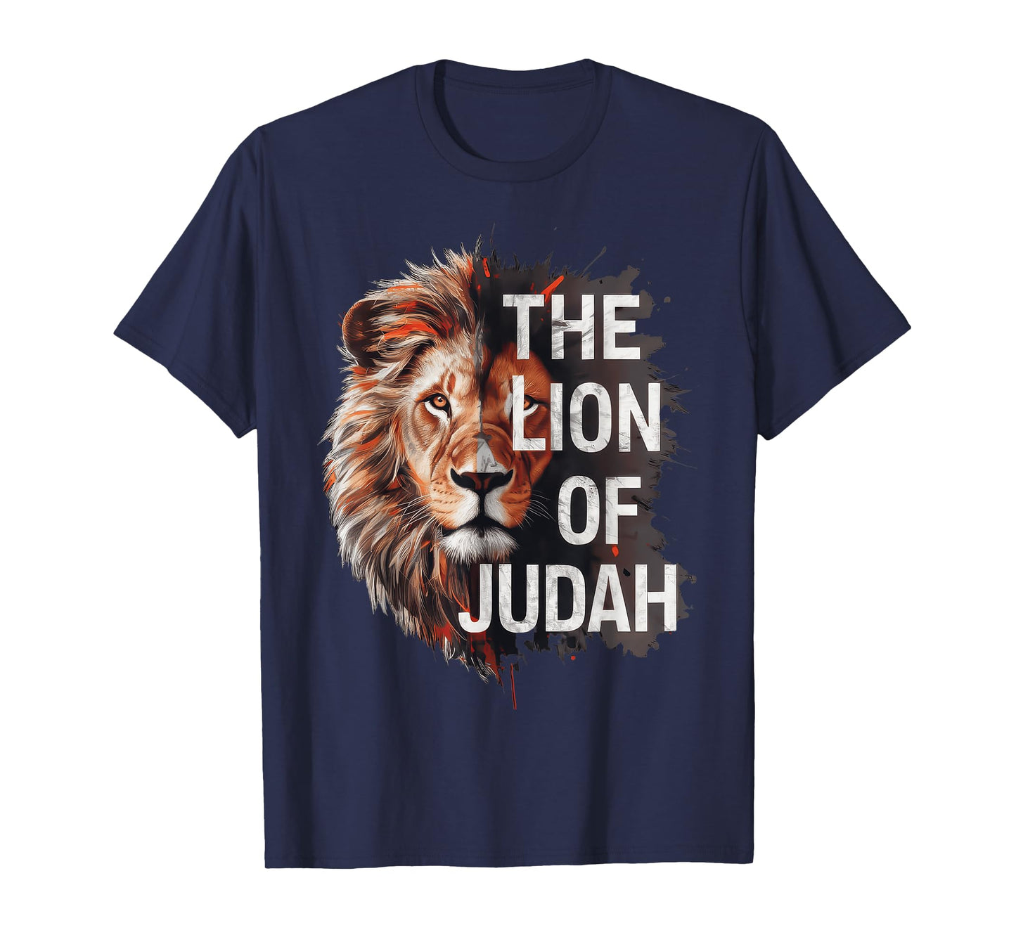 Lion of Judah Christian Cross Religious Faith T-Shirt