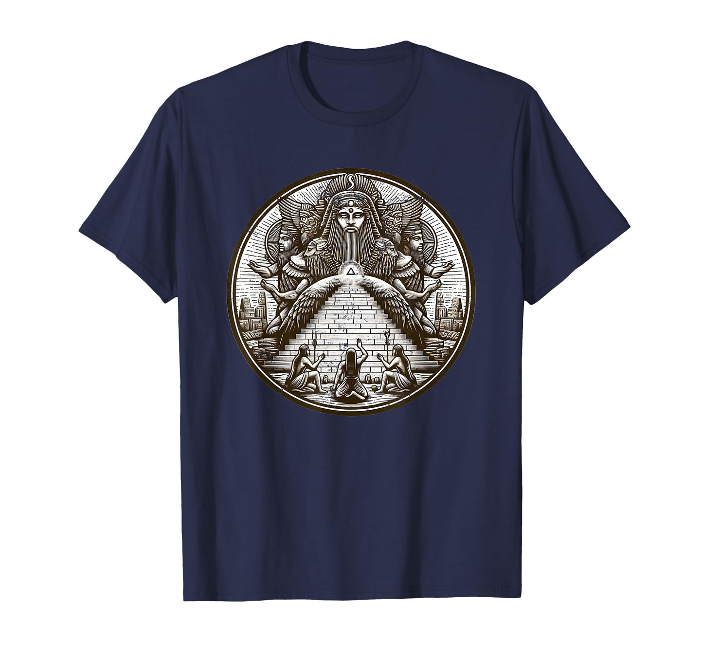 Anunnaki Sumerian Gods with Pyramid T-Shirt