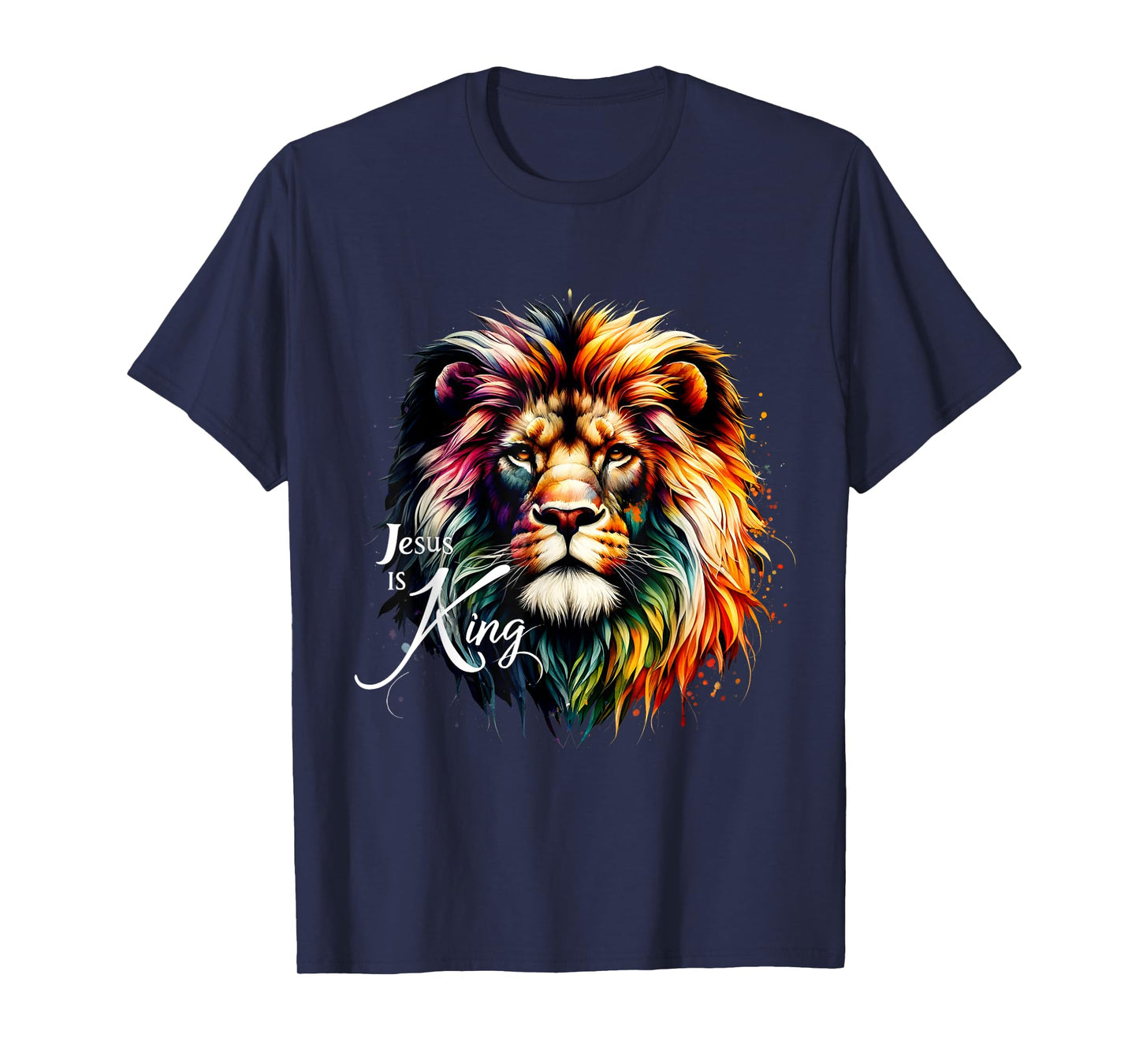 Jesus Is King Christian Lion Bible Scripture Jesus Lion T-Shirt