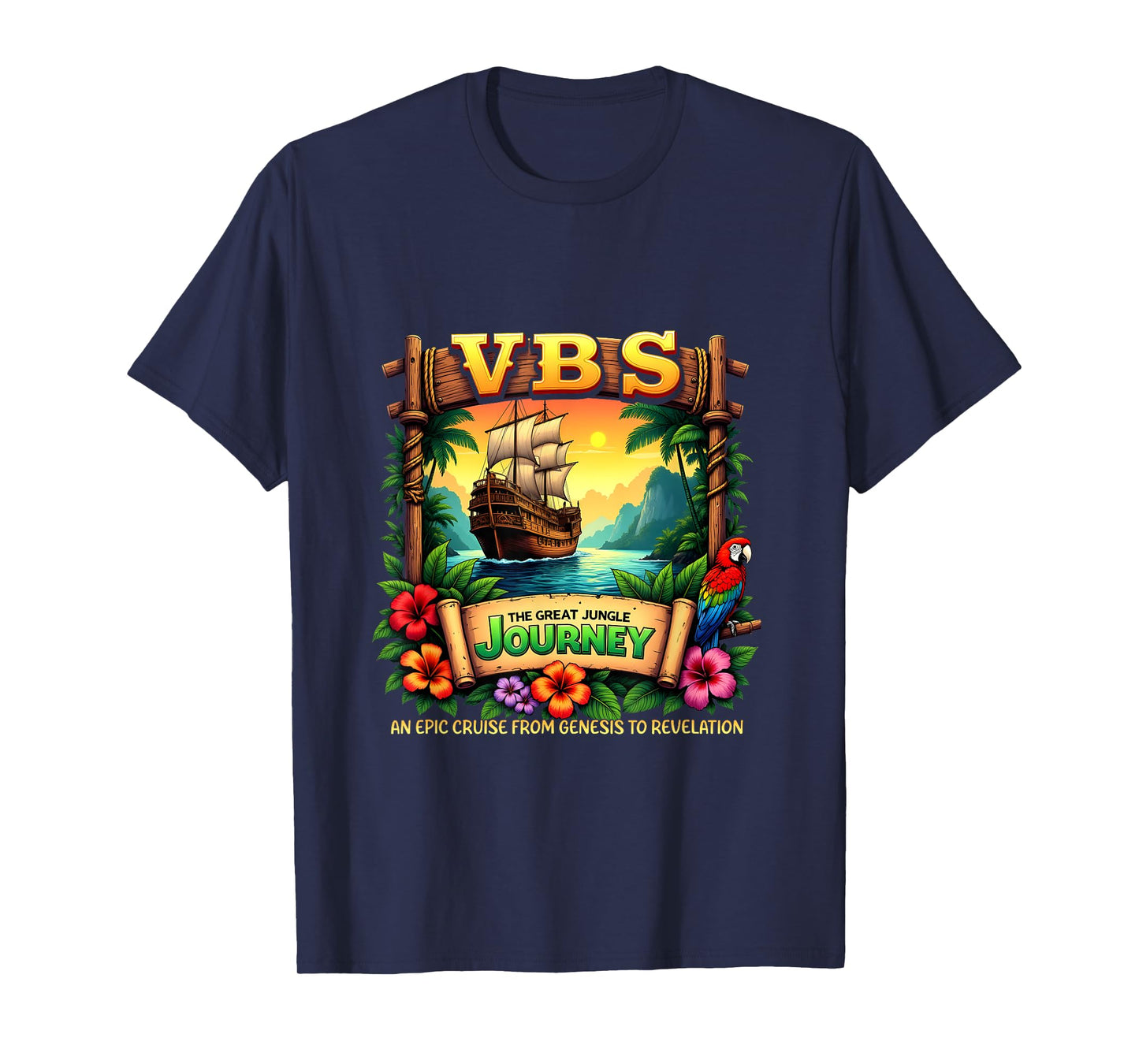 Jungle Journey VBS Campers Vacation Camp VBS 2025 Youth T-Shirt