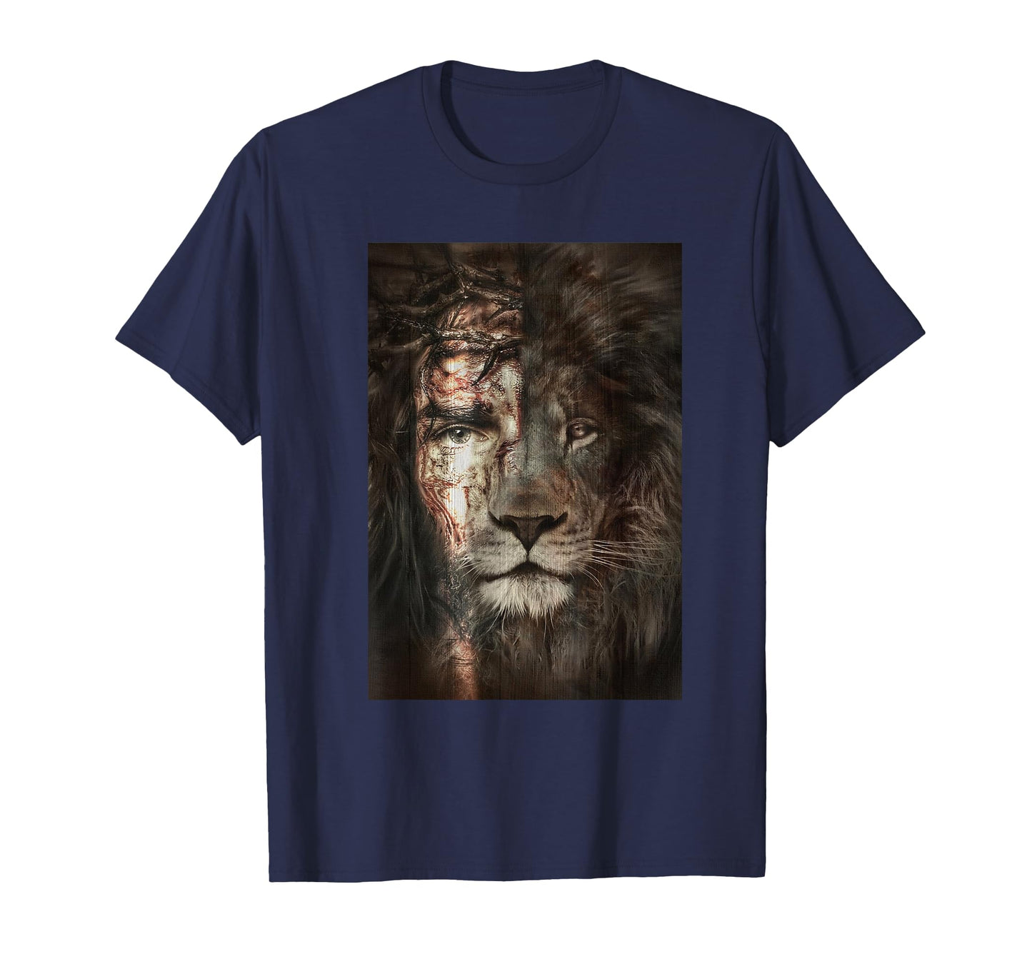 Jesus and lion Christian Gifts T-Shirt
