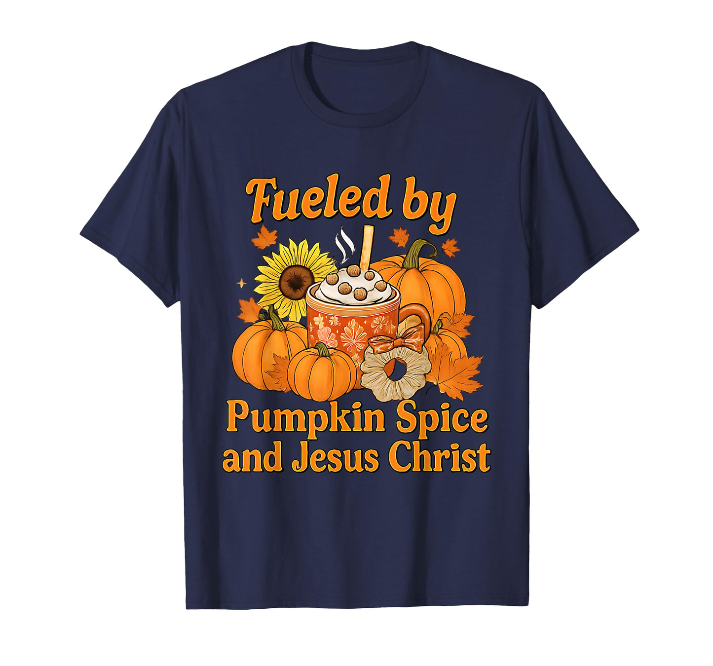 Cute Christian Fall Pumpkin Spice Jesus Christ Thanksgiving T-Shirt