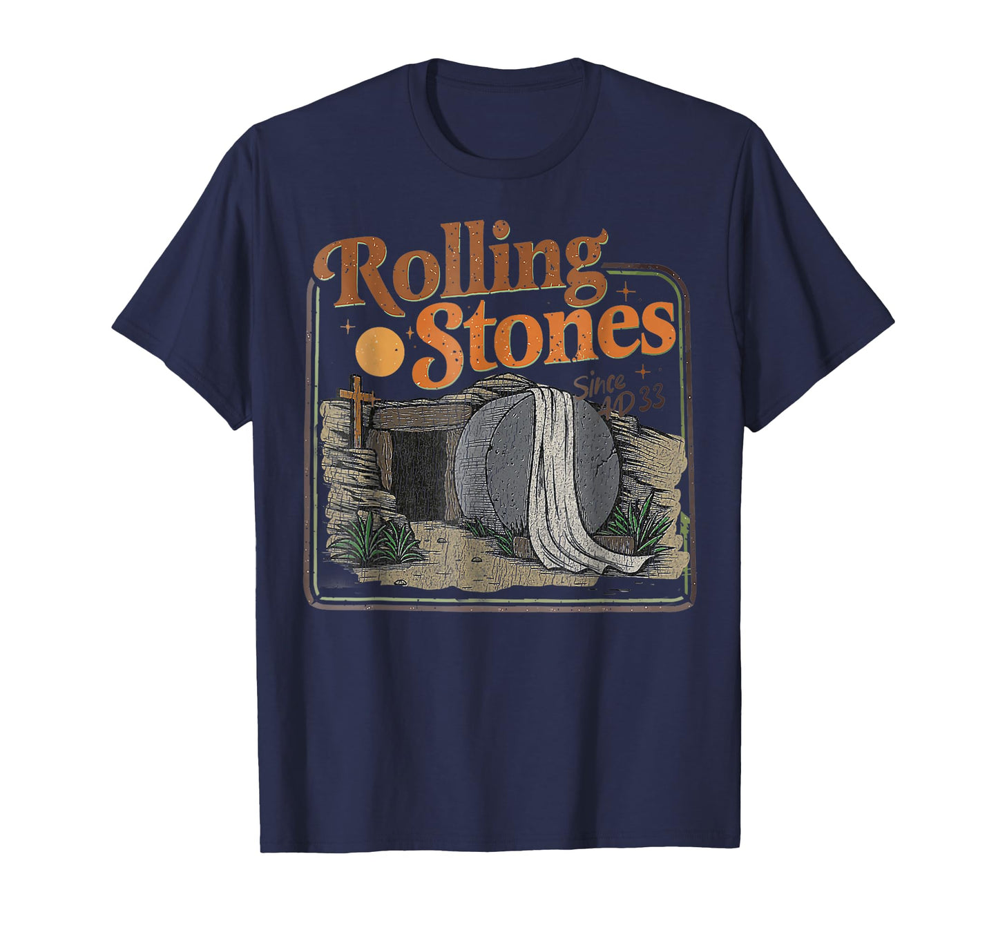 The Stone Was Rolled Away He Is Alive Retro Christian Easter T-Shirt