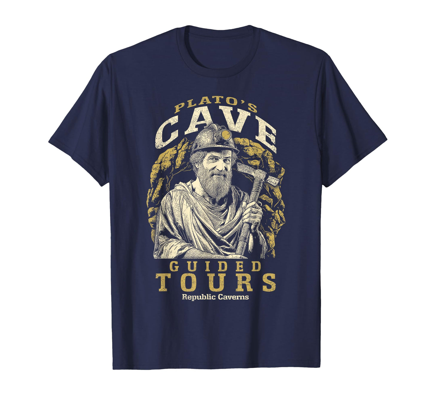 Plato's Cave Funny Philosophy Guided Tours Philosopher T-Shirt