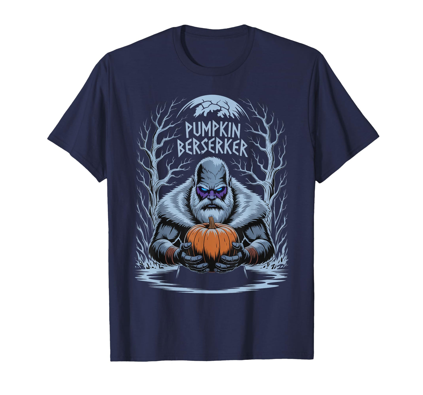 Pumpkin Head Berserker - Viking Warrior Halloween T-Shirt