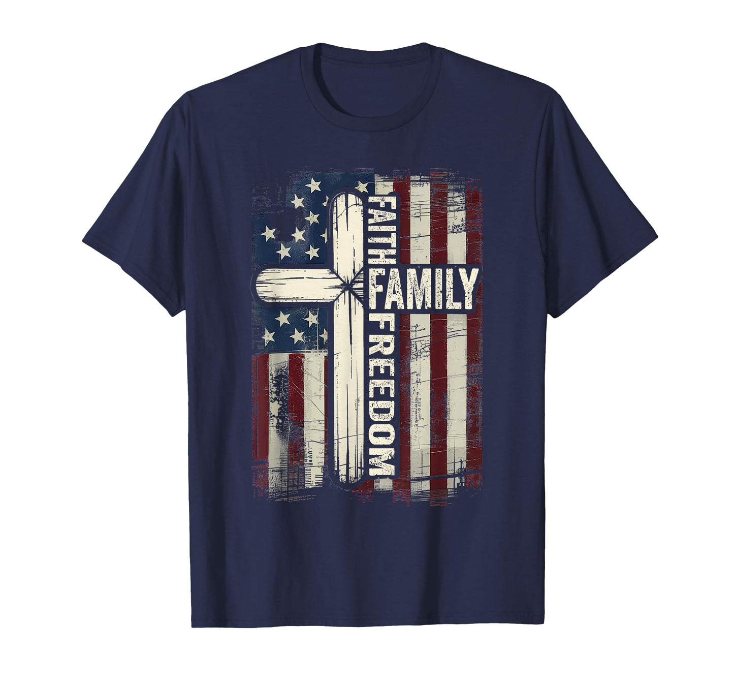 Faith Family Freedom USA Flag T-Shirt