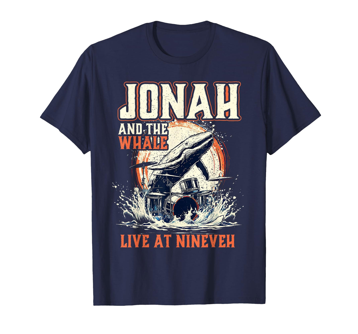 Christian Rock Shirt for Men Jonah and Whales Vintage Funny T-Shirt