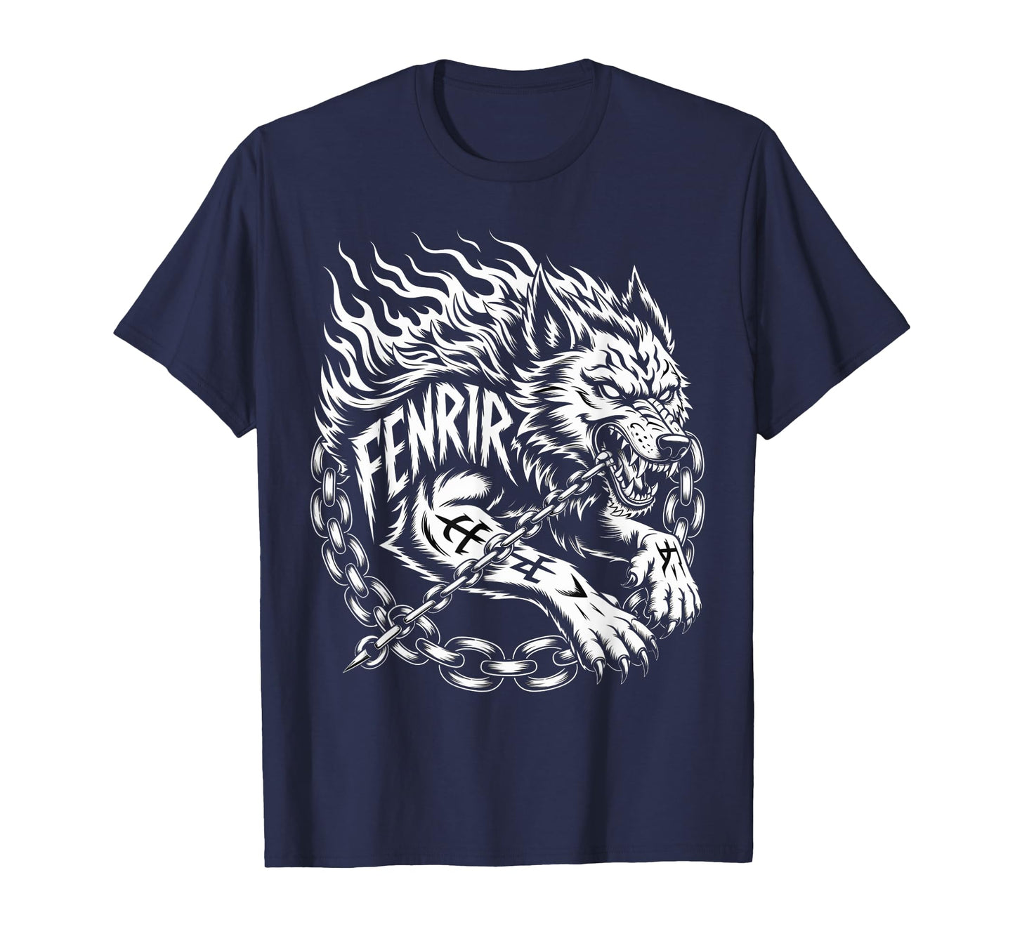 Classic Celtic Wolf Norse Mythology Pagan Nordic Wolf Viking T-Shirt