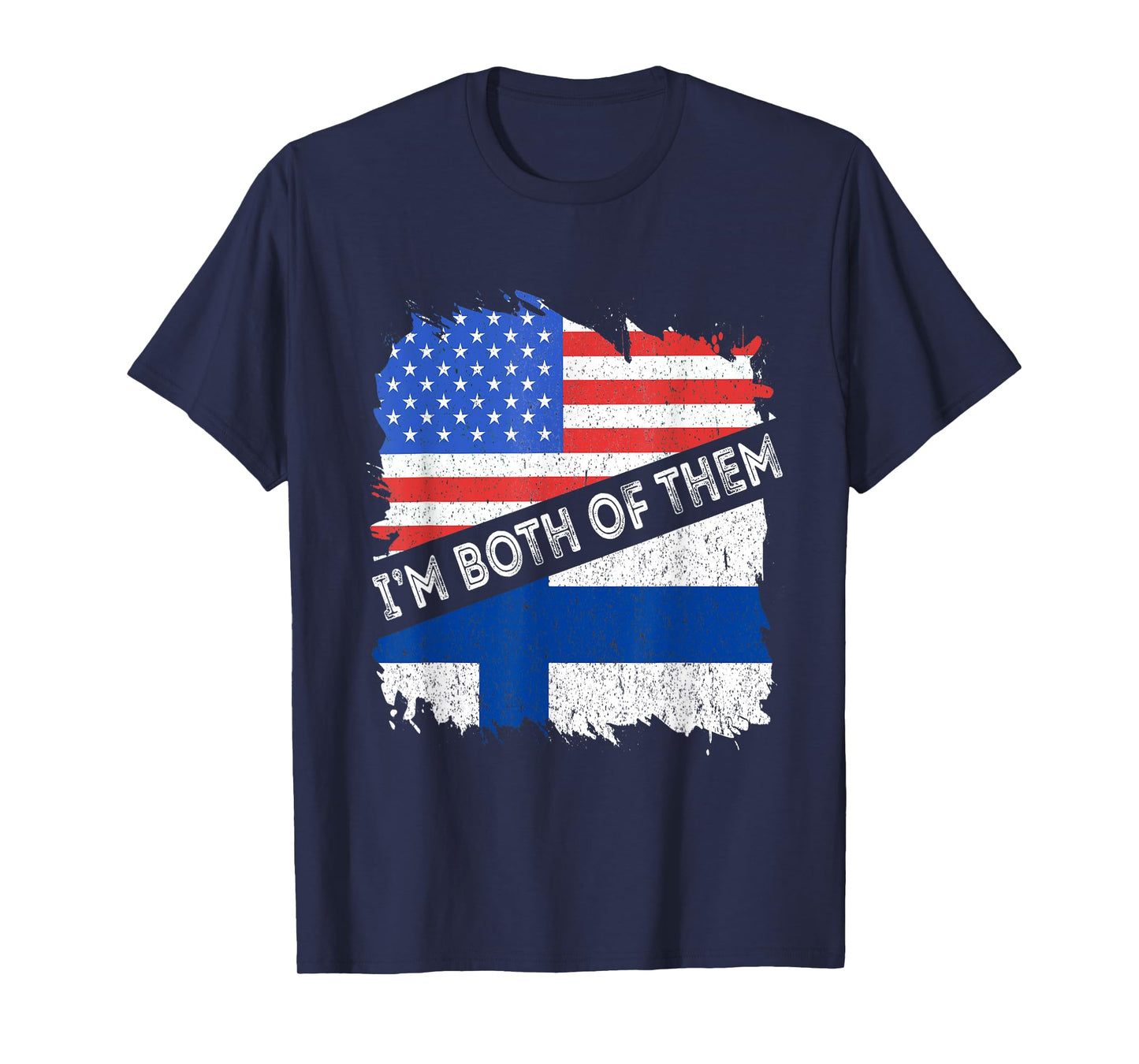 Finland Flag America I'm Both Of Them USA Finnish Roots T-Shirt