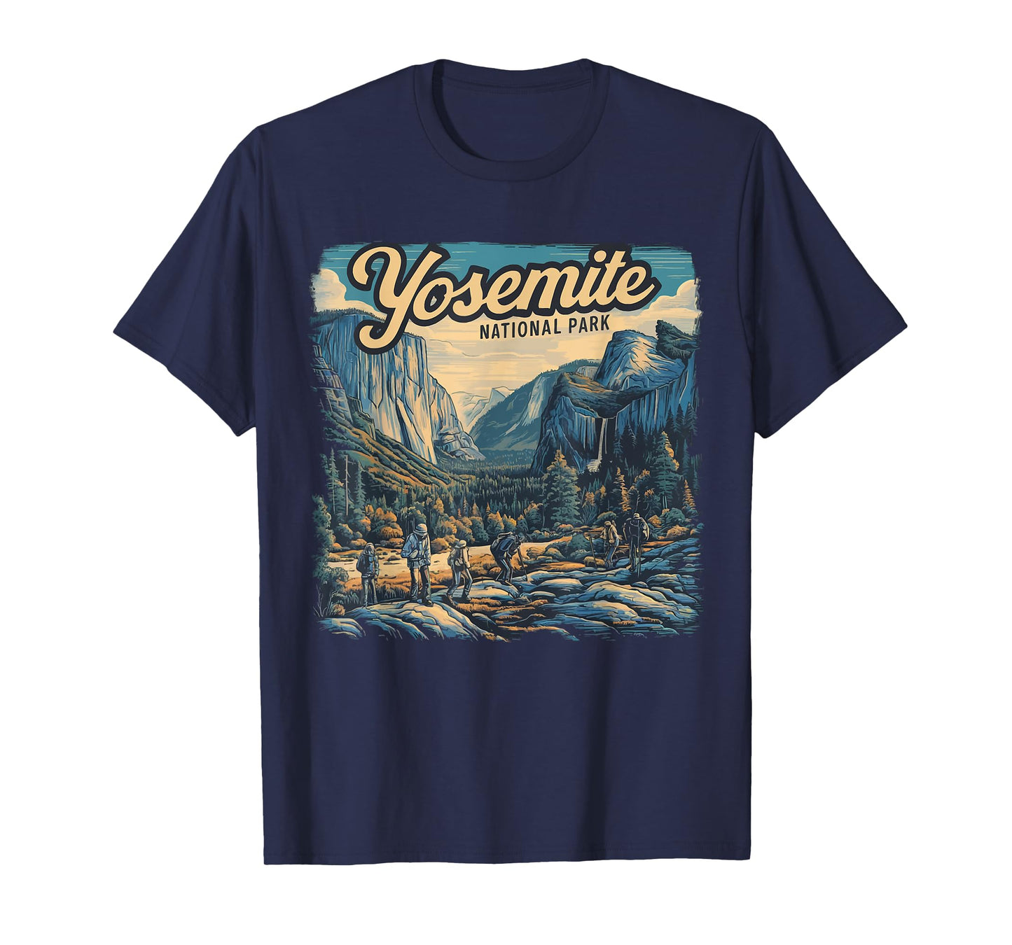 Retro Yosemite National Park, USA Vintage Half-Dome Travel T-Shirt