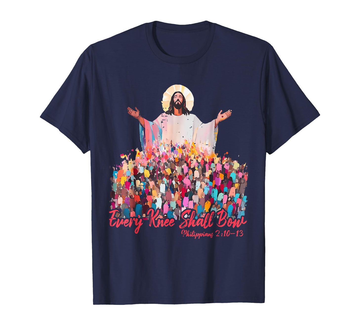 Every Knee Shall Bow Philippians, Brushstroke Jesus T-Shirt