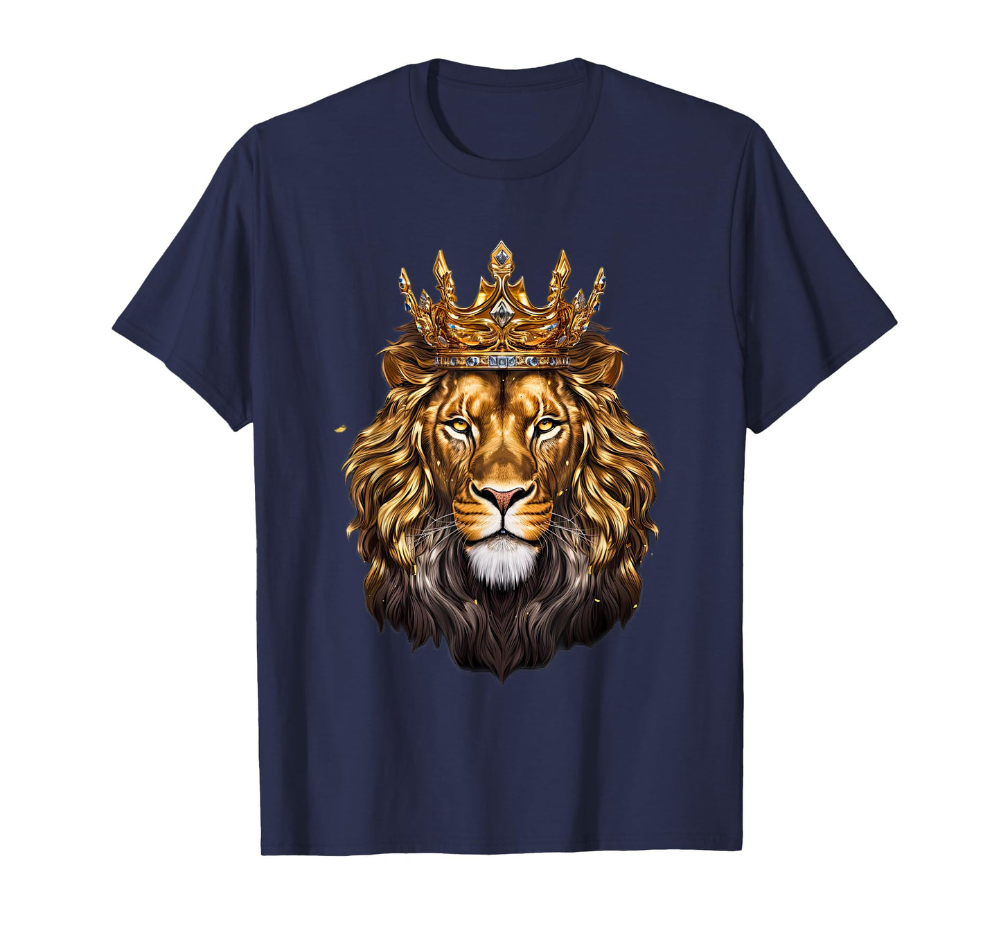Lion Head Golden Crowned Biblical Lion of Judah T-Shirt
