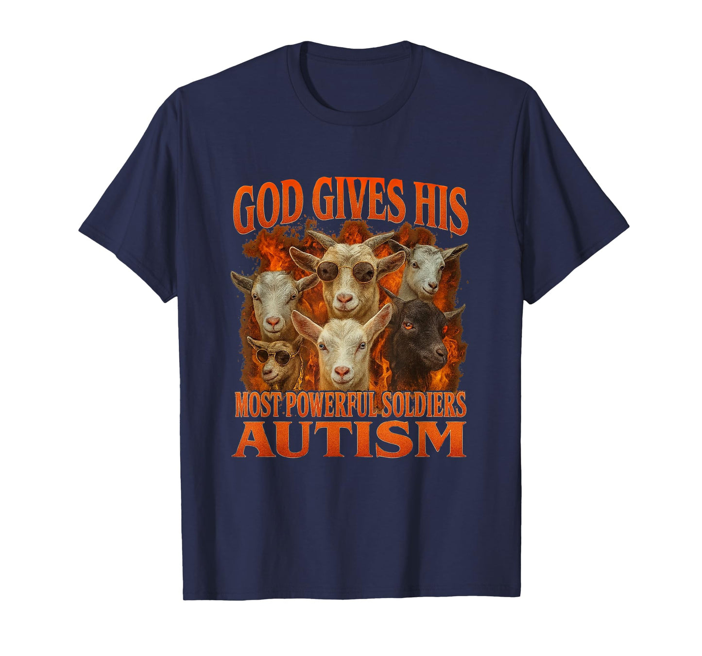 God Gives His Most Powerful Soldiers Autism Gen Z Meme Funny T-Shirt
