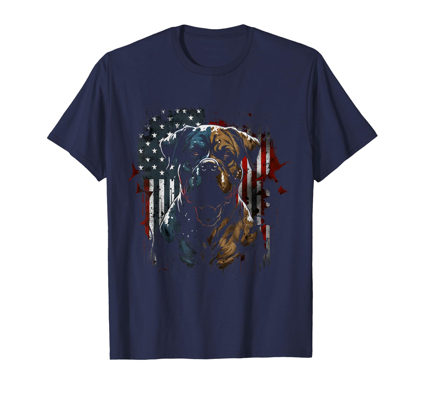 American Flag Dog Patriotic T-Shirt