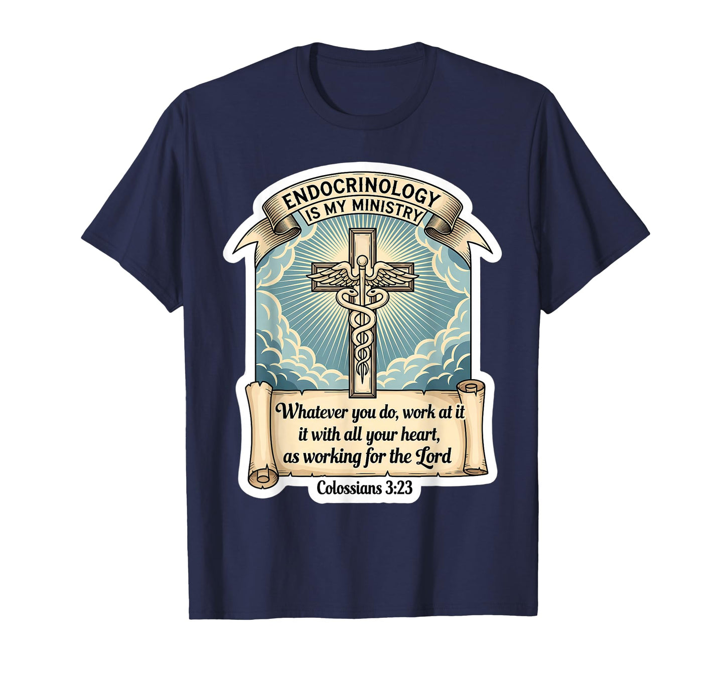 Christian Endocrinologist Endocrinology is My Ministry Jesus T-Shirt