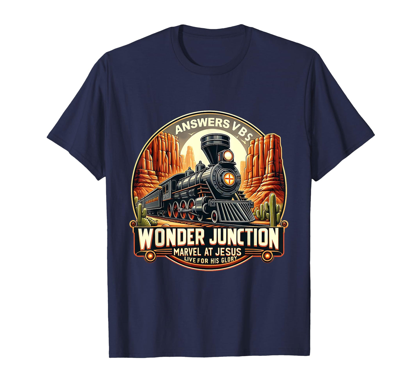 Answers VBS Wonder Junction Christian Train Theme Costume T-Shirt