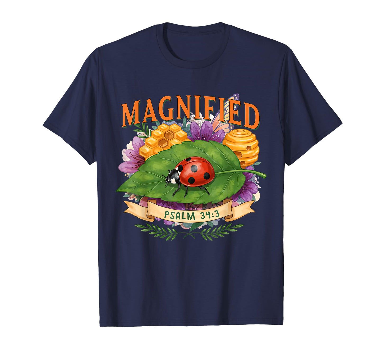Magnified Christian Bible Verse Summer Vibes Religious Faith T-Shirt
