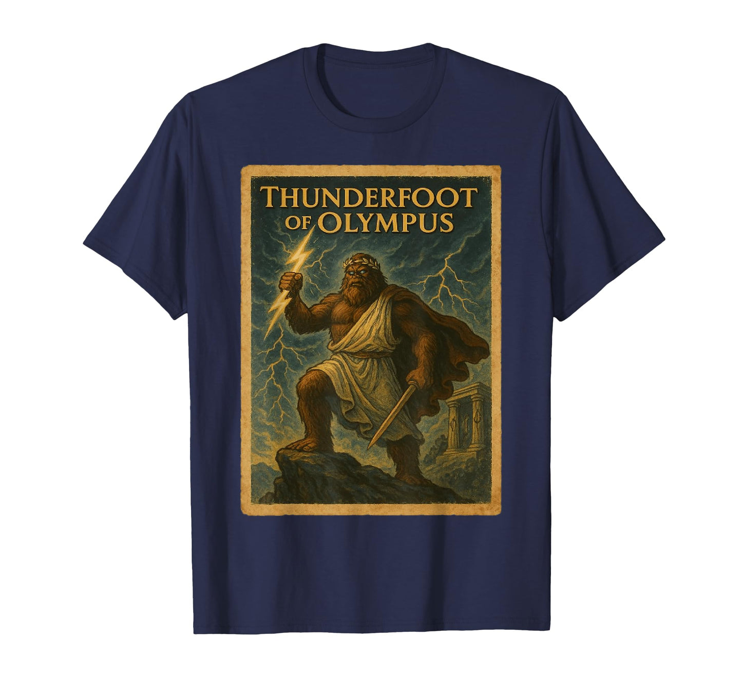 Sasquatch Zeus Shirt | Vintage God of Thunder T-Shirt