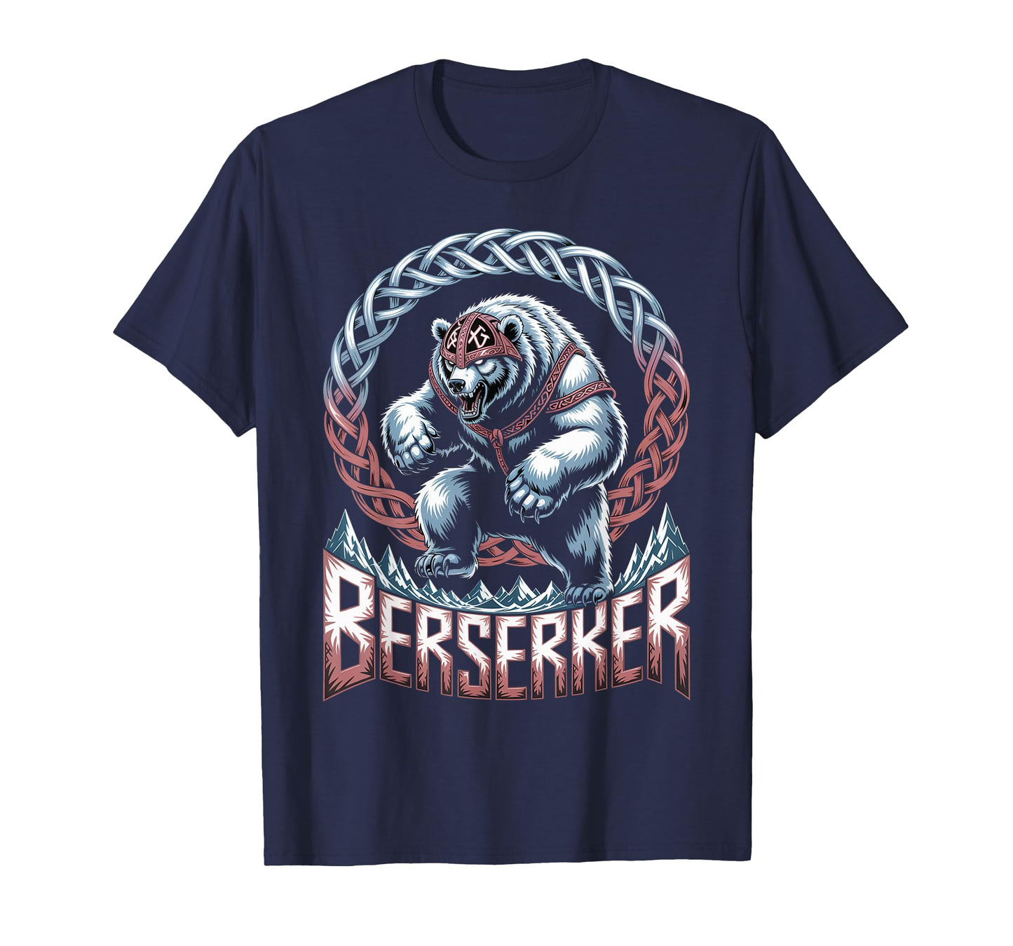 Fierce Viking Polar Bear Berserker Nordic Warrior Power T-Shirt