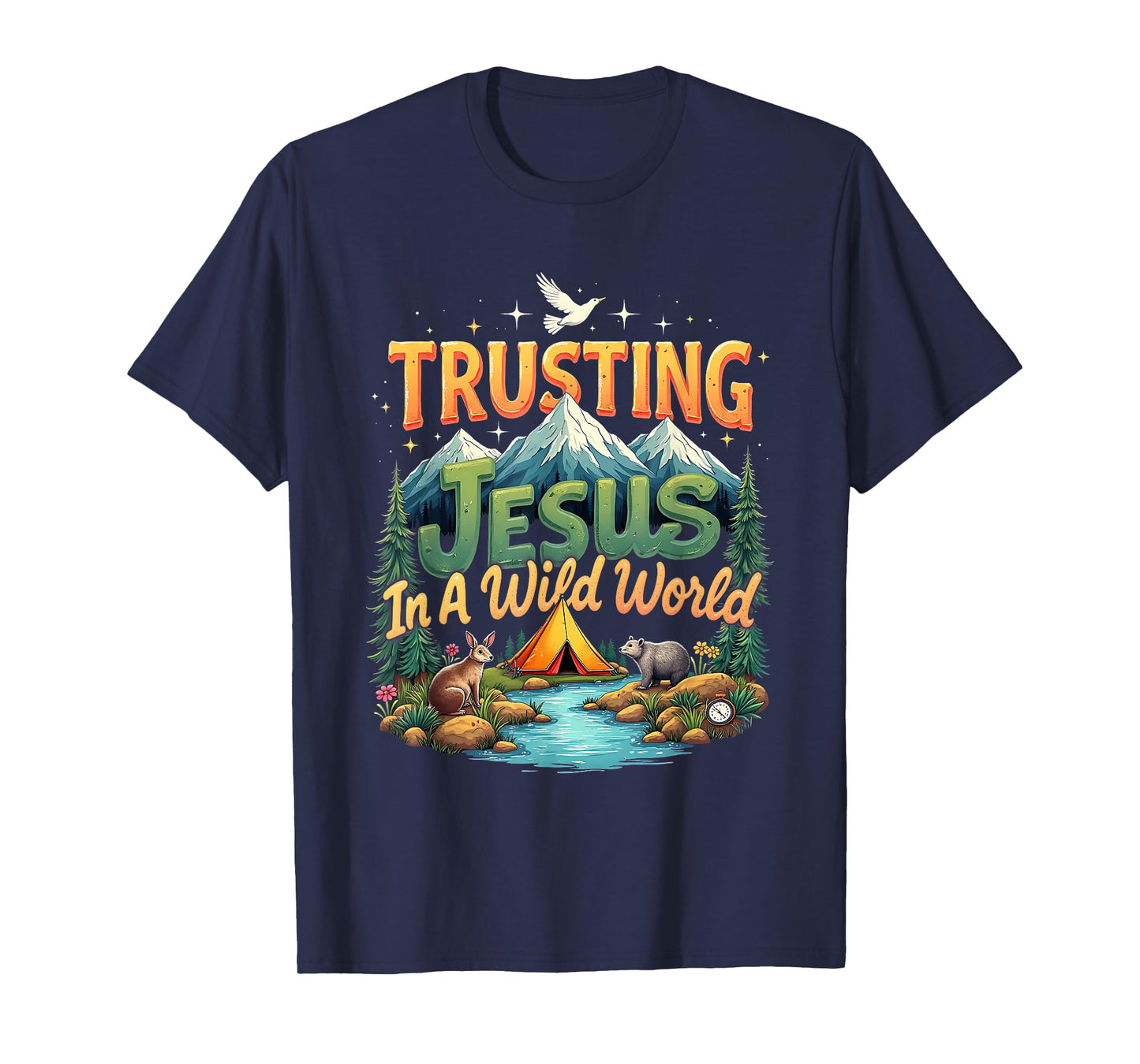 VBS 2025 Trusting Jesus Camp Christian Summer True North T-Shirt