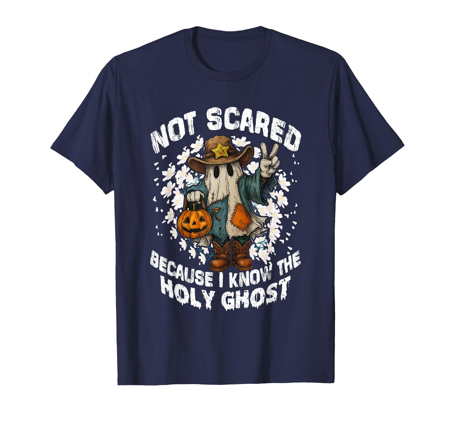 Not Scared Because I Know The Holy Ghost Christian Halloween T-Shirt