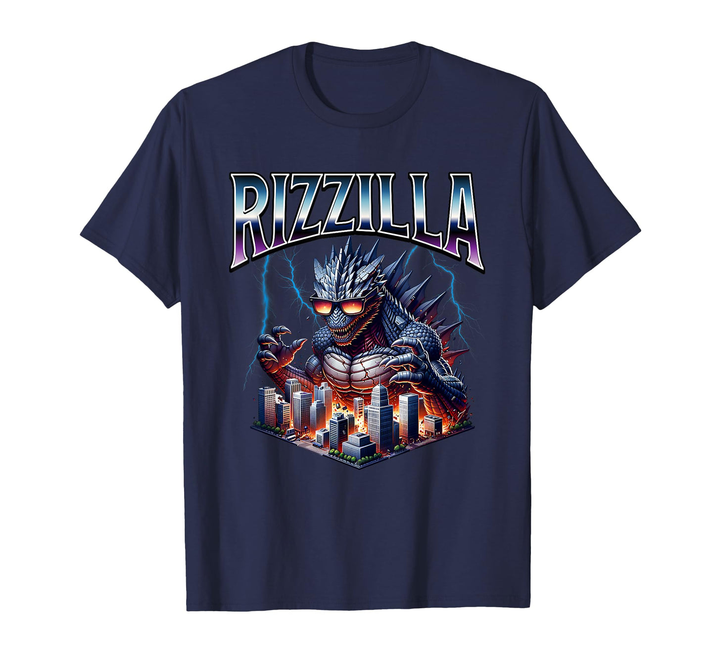 Rizzilla Rizz Meme Funny Kaiju Skibidi Rizzler Bruh Teen Boy T-Shirt