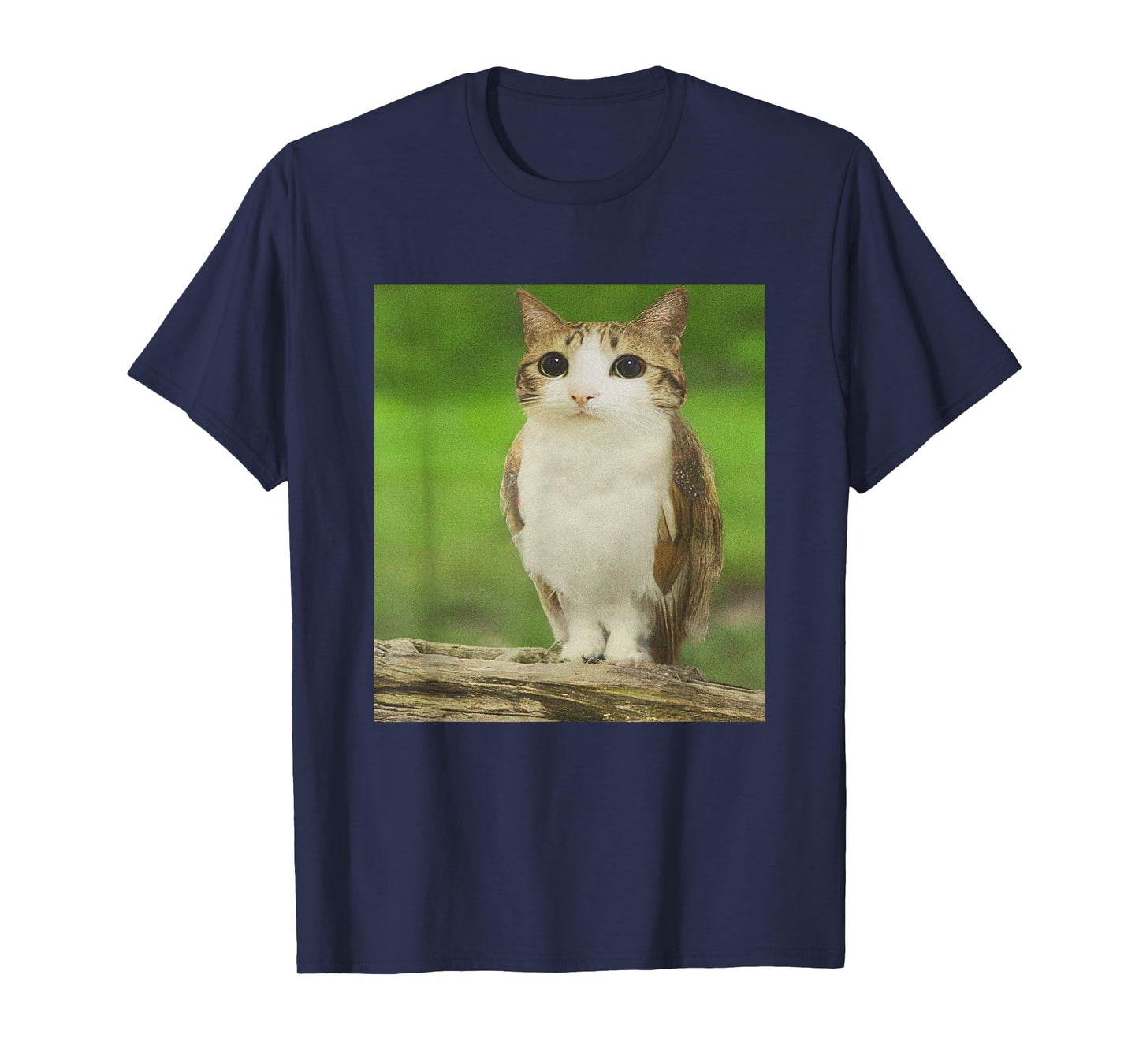 Meowl Cat Owl Funny Cursed Internet Trendy Meme T-Shirt