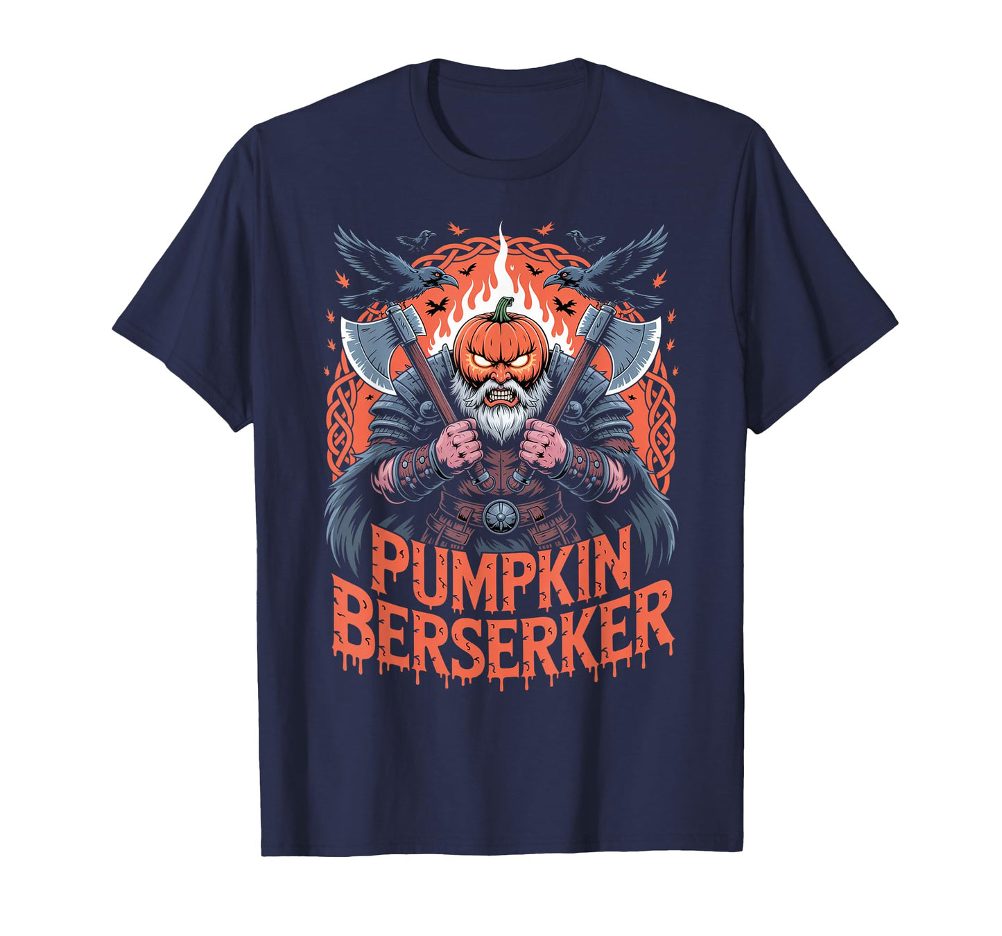 Norse Mythology Pumpkin - Halloween Viking Berserker T-Shirt