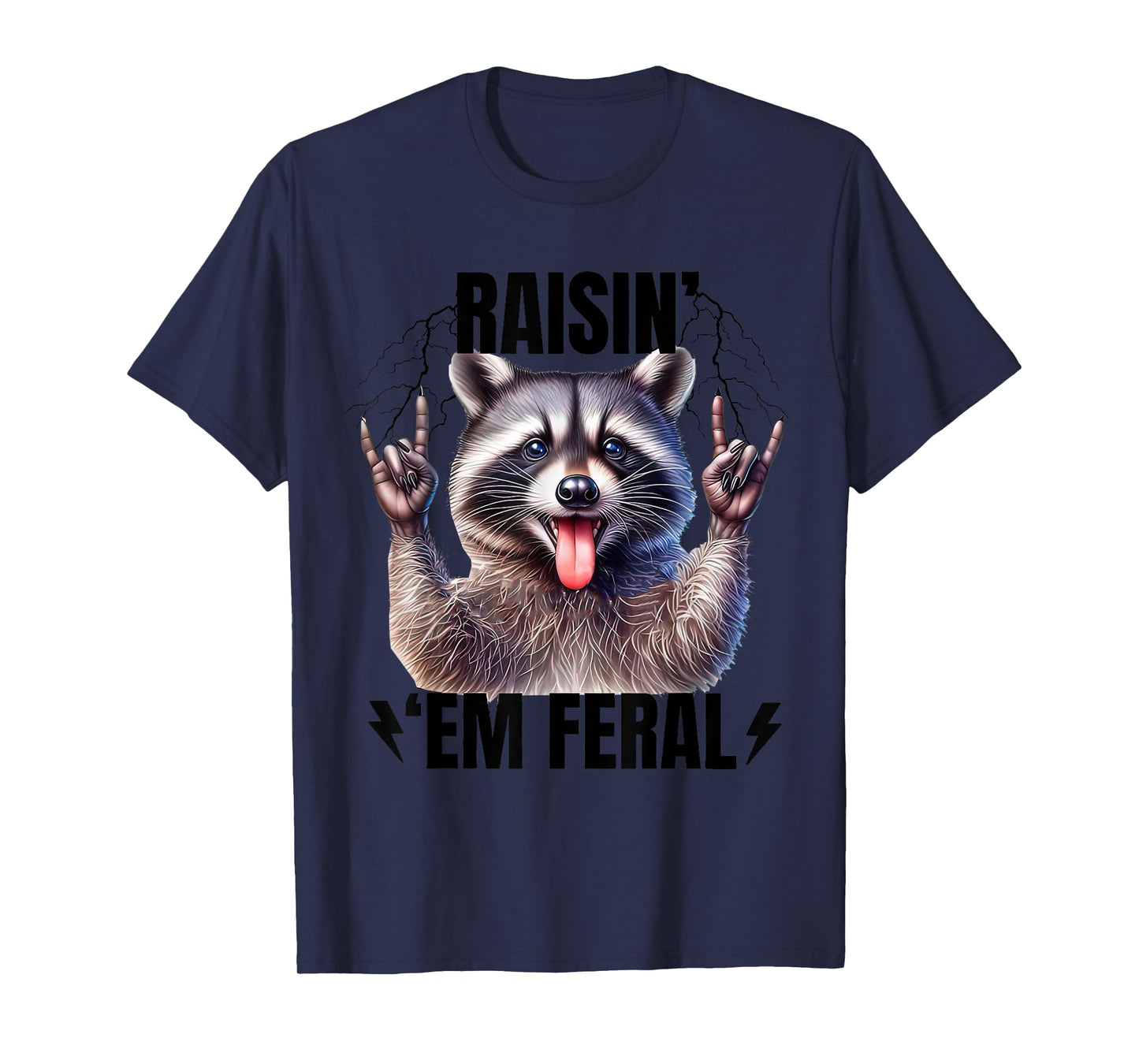 Retro Raisin Em Feral Funny Quote Rock’n Feral Possum Outfit T-Shirt