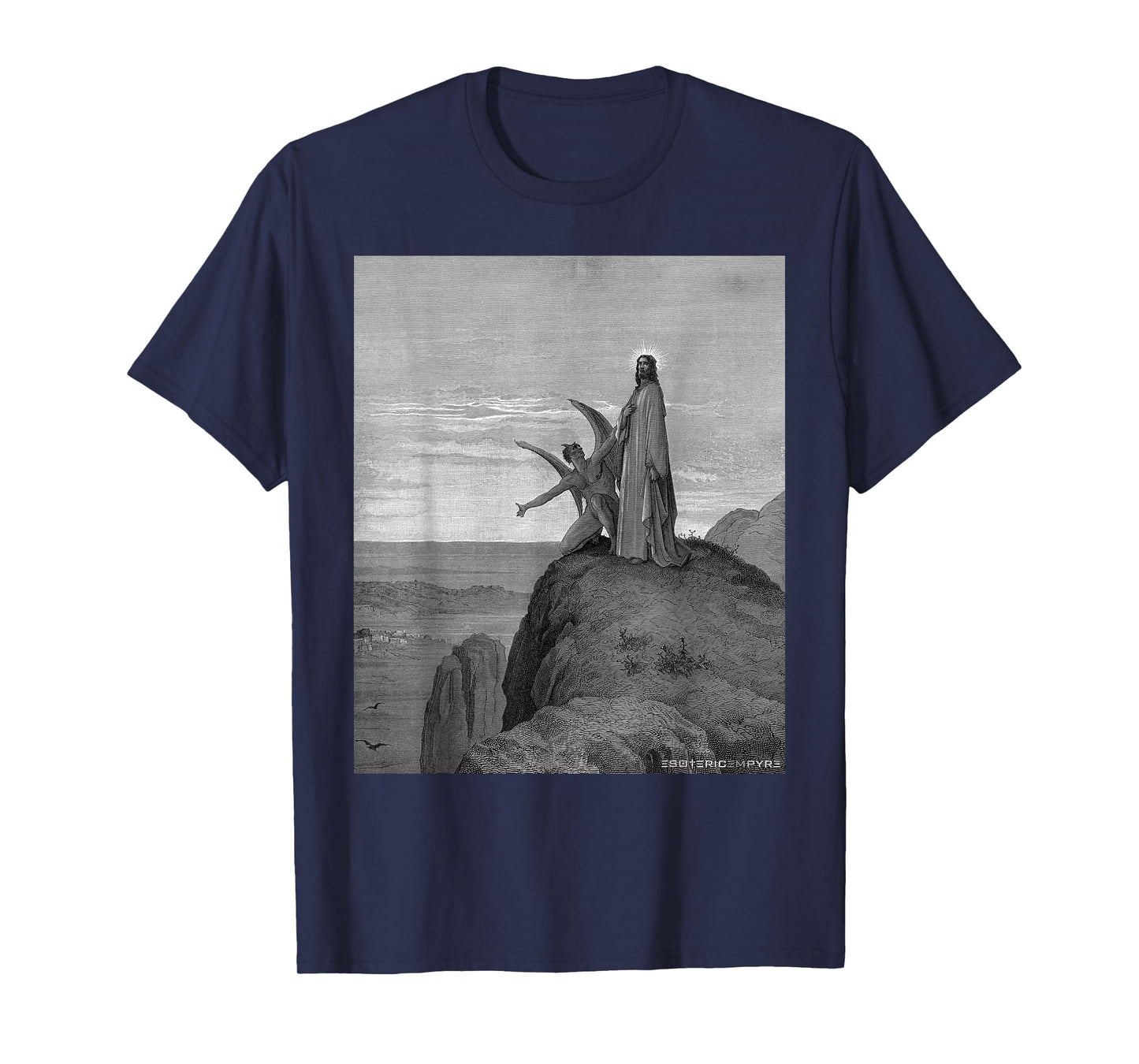Jesus Satan Temptation by Gustave Dore T-Shirt