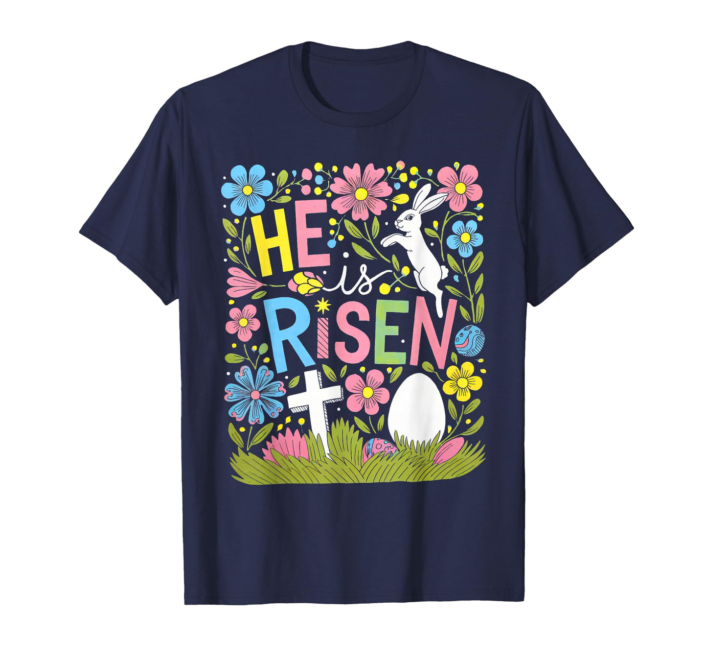 He Is Risen Easter Cross Coquette Jesus Christian Religious T-Shirt