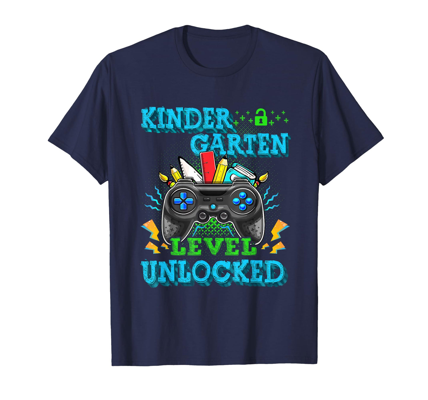 Kindergarten Level Unlocked Gamer First Day Of School Boys T-Shirt