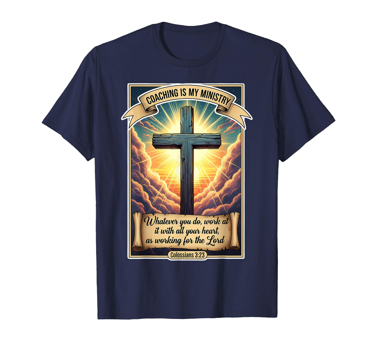 Christian Coach Coaching is My Ministry Jesus Christ Faith T-Shirt