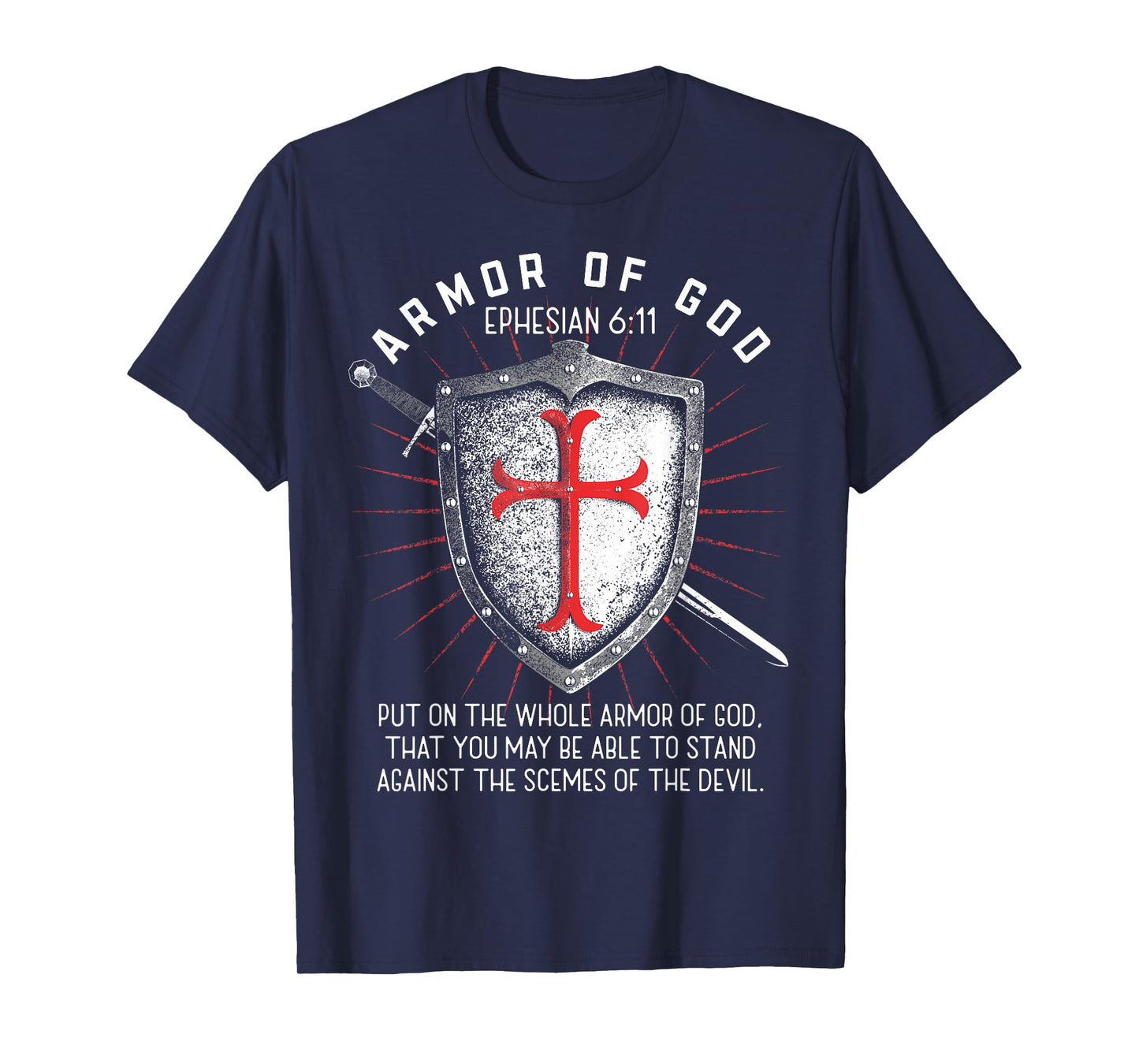 Armor Of God Ephesians 6:17 Bible Verse T Christian T-Shirt