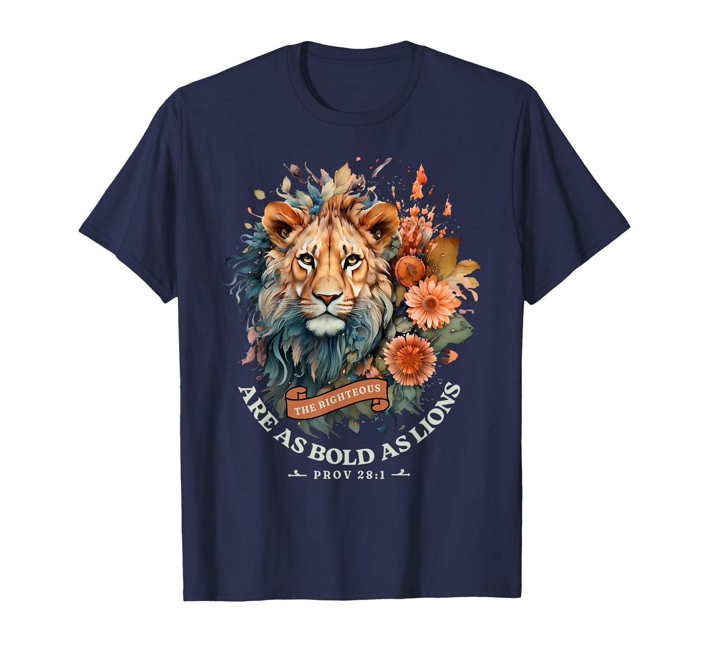 Christian The Righteous Are Fearless Lion of Judah God Faith T-Shirt